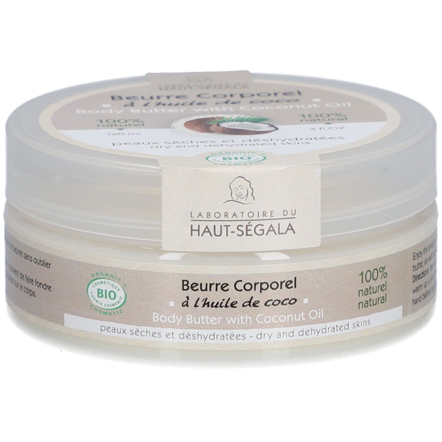Laboratoire du Haut-Ségala Beurre Corporel à l'Huile de Coco Bio
