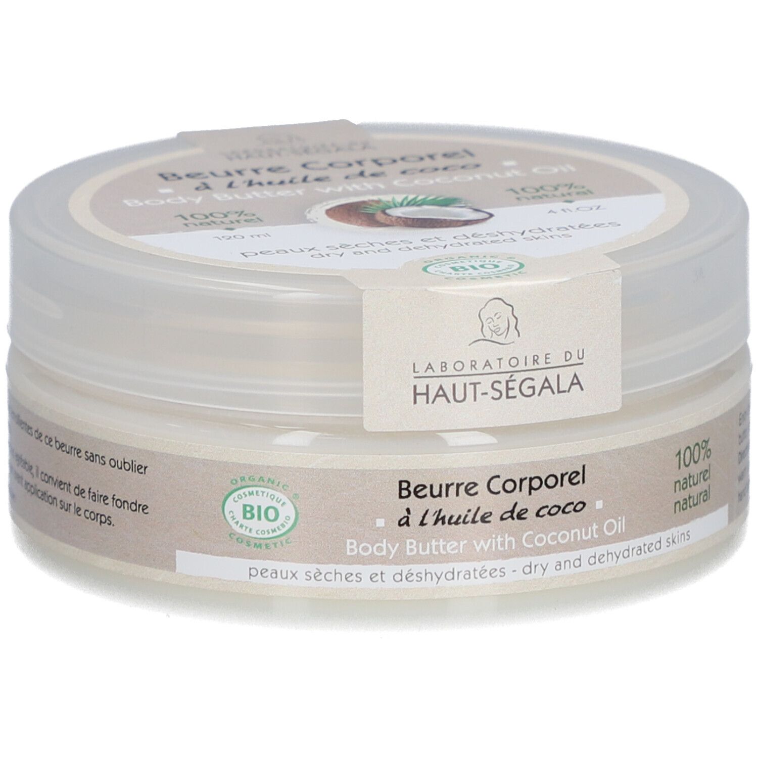 Laboratoire du Haut-Ségala Beurre Corporel à l'Huile de Coco Bio