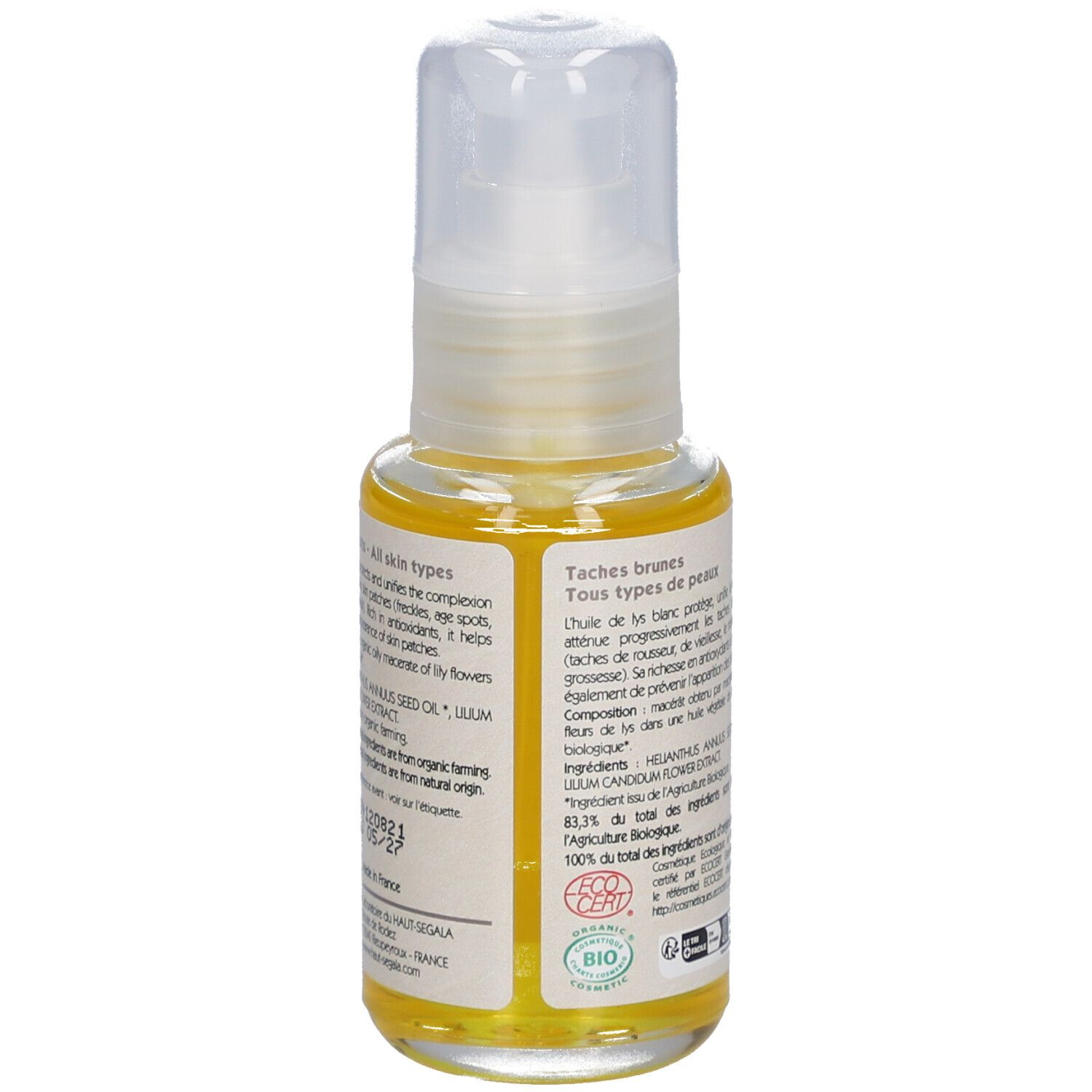 Laboratoire du Haut-Ségala Huile de Lys Blanc Bio