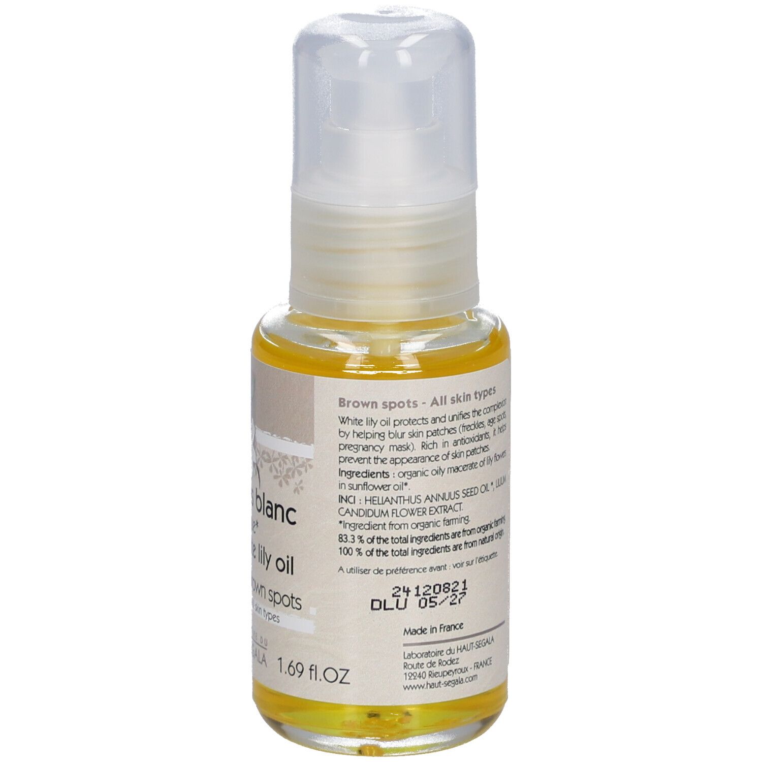 Laboratoire du Haut-Ségala Huile de Lys Blanc Bio