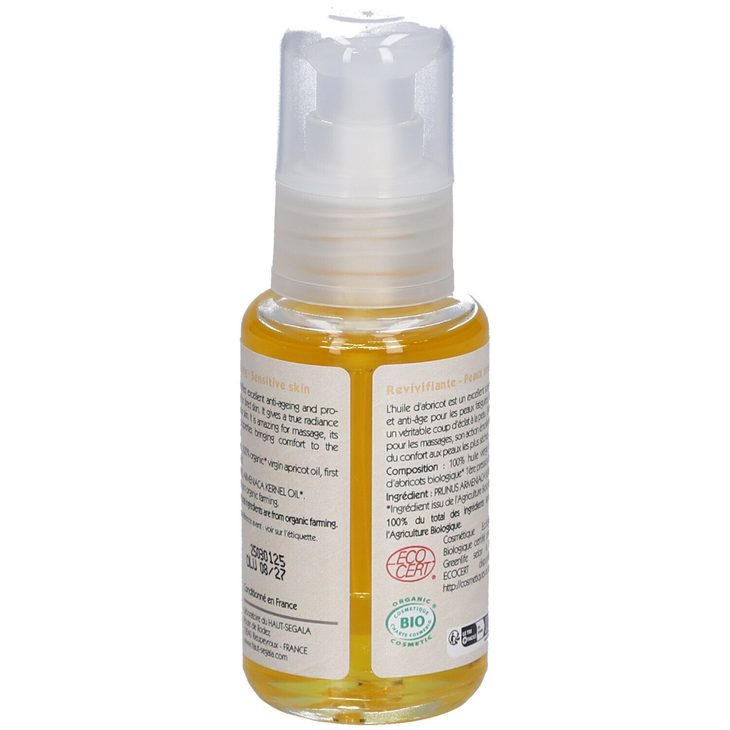 Laboratoire du Haut-Ségala Huile d'Abricot Bio