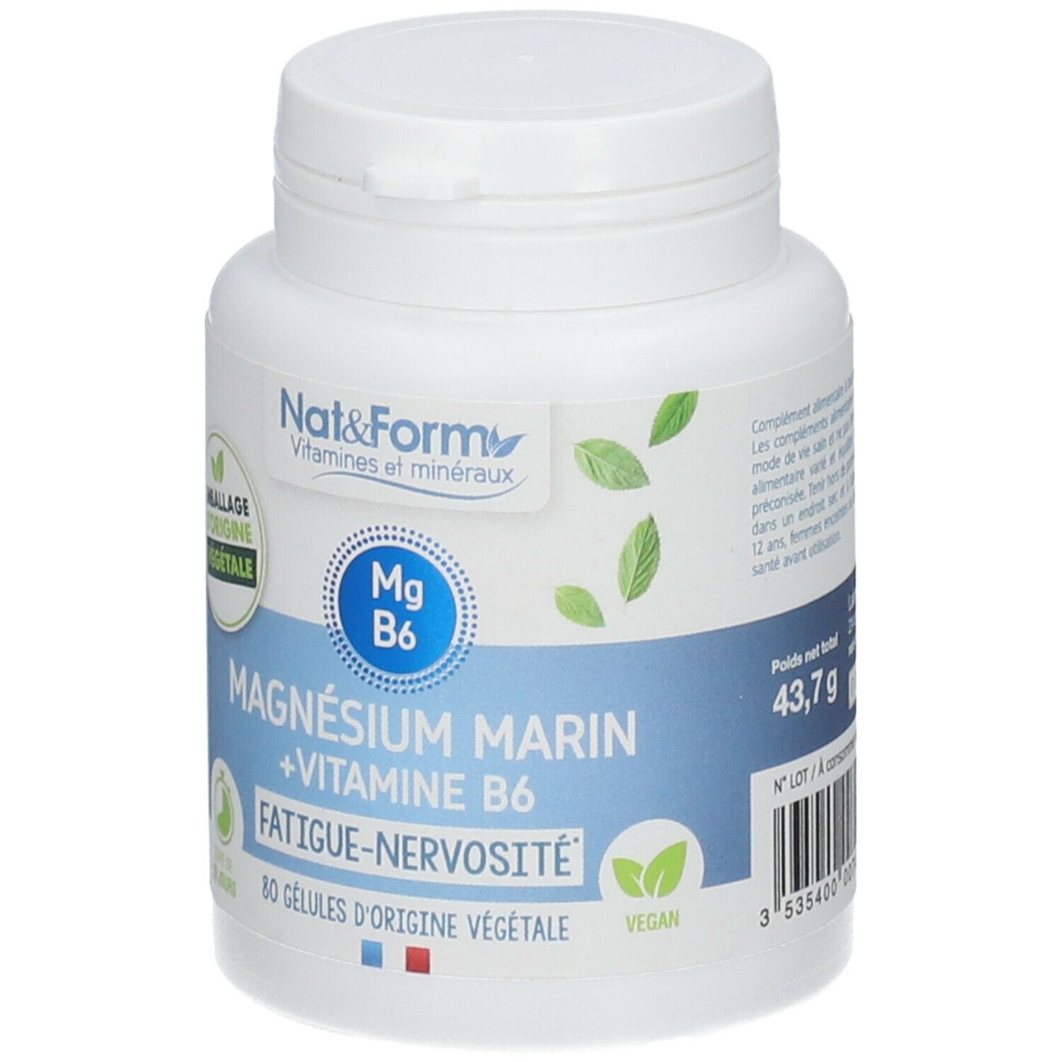 Nat & Form Magnésium marin + Vitamine B6