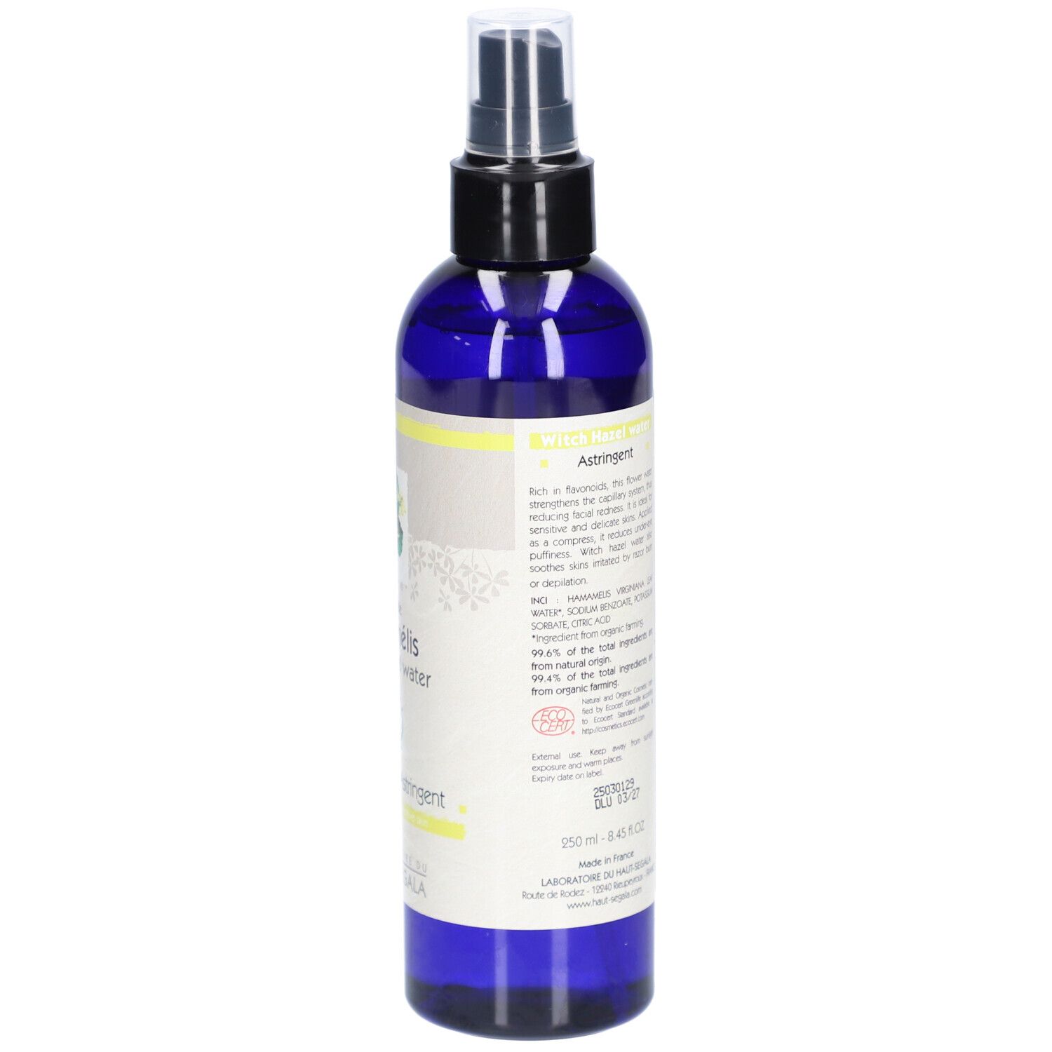 Laboratoire du Haut-Ségala Eau Florale d'Hamamélis Bio