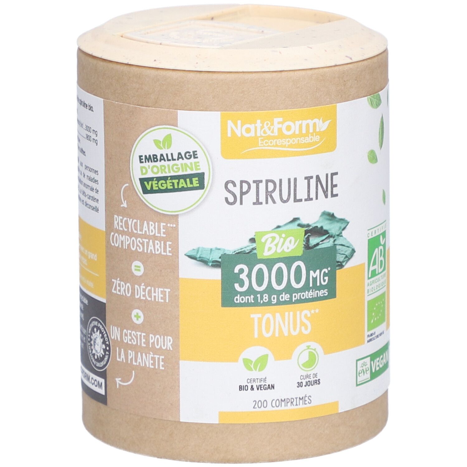 Nat & Form Ecocert® Spiruline Bio