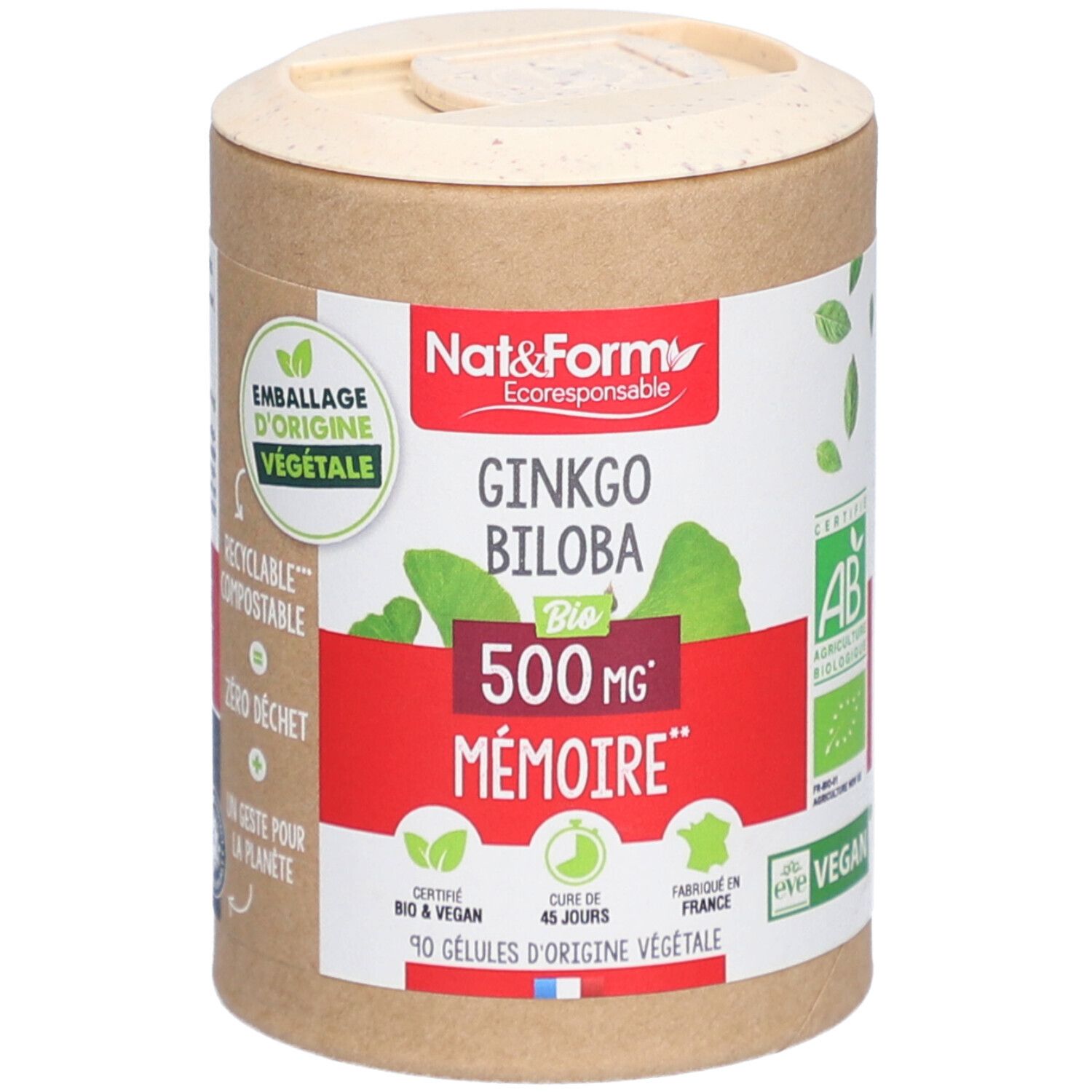 Nat&Form Ginkgo biloba Bio Mémoire