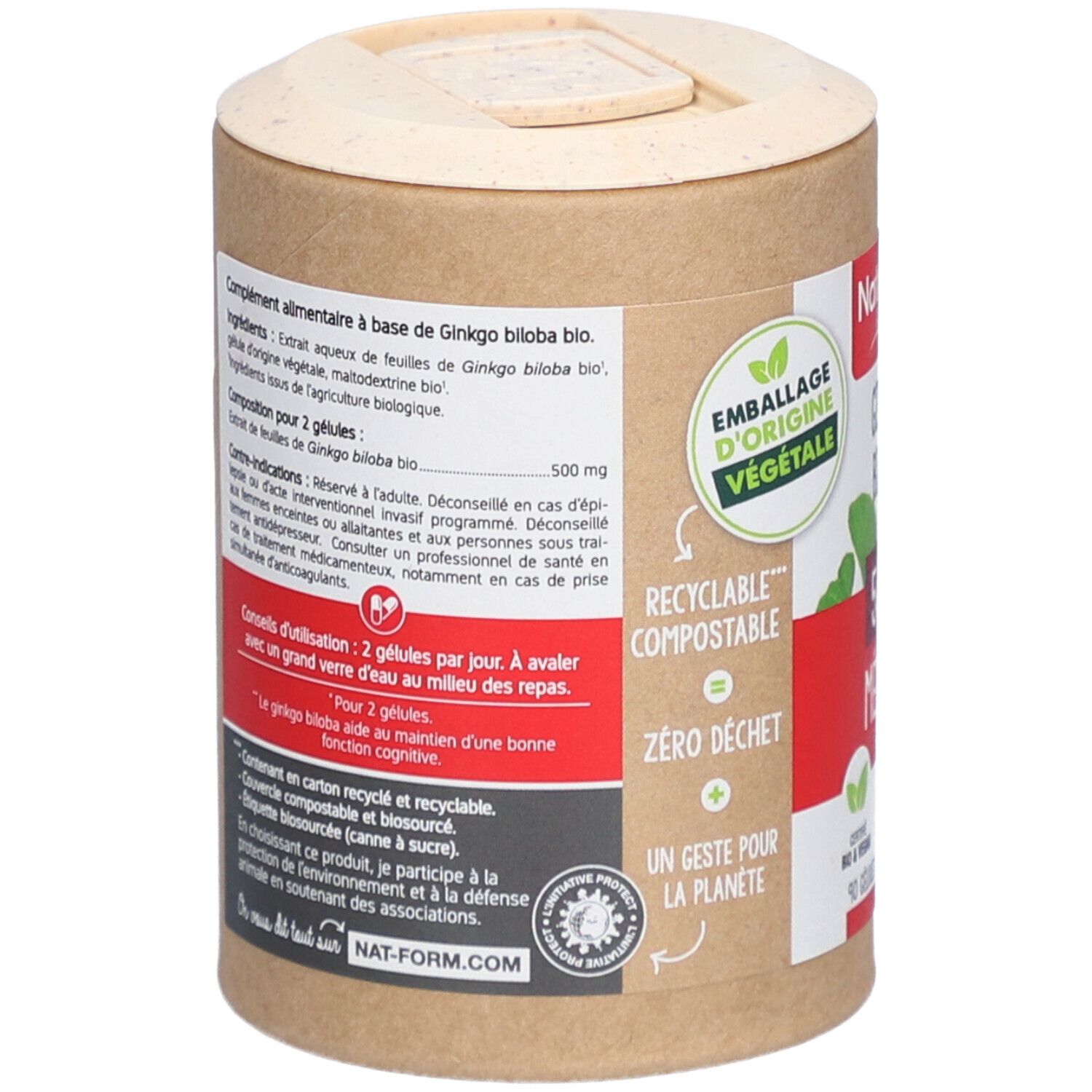 Nat&Form Ginkgo biloba Bio Mémoire