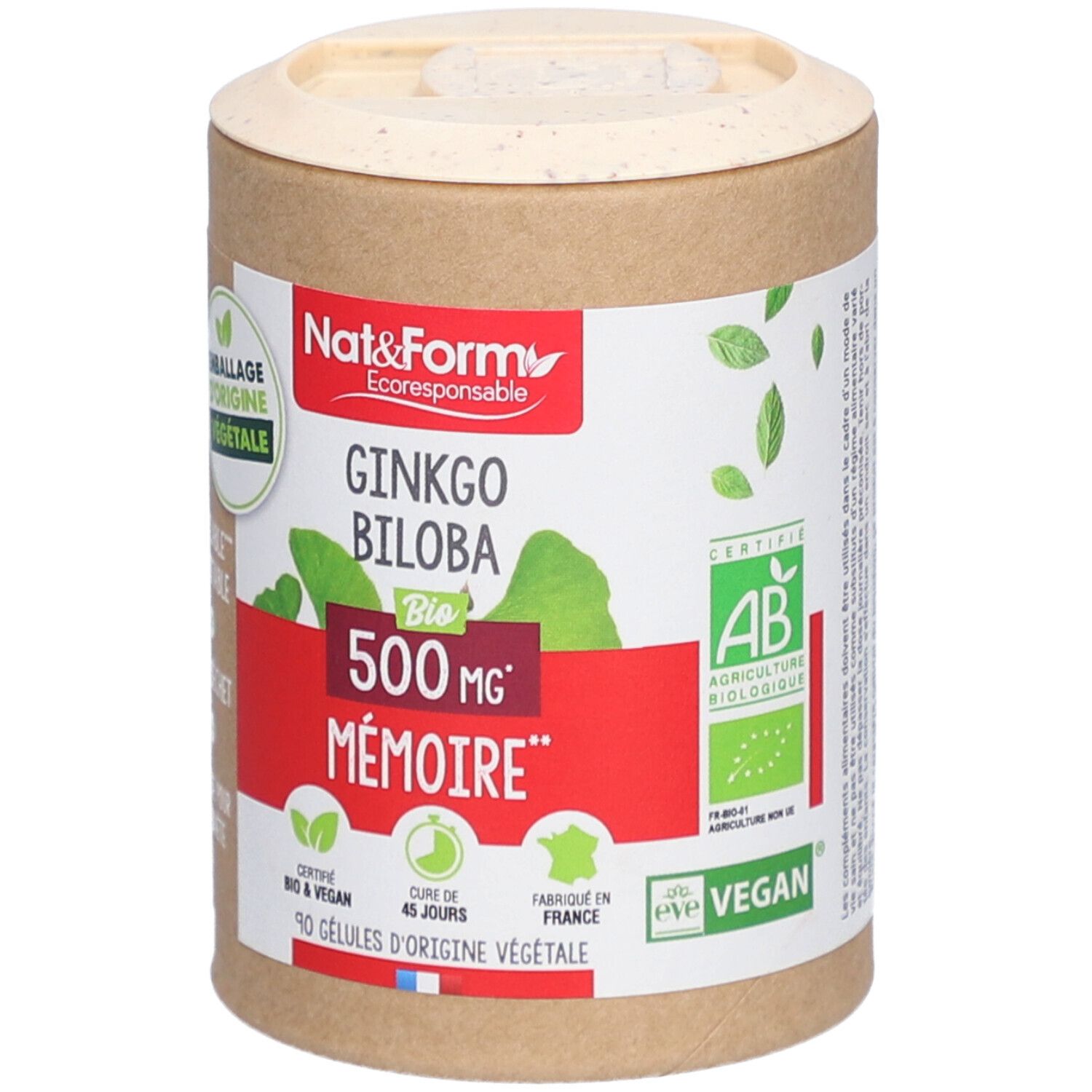 Nat&Form Ginkgo biloba Bio Mémoire