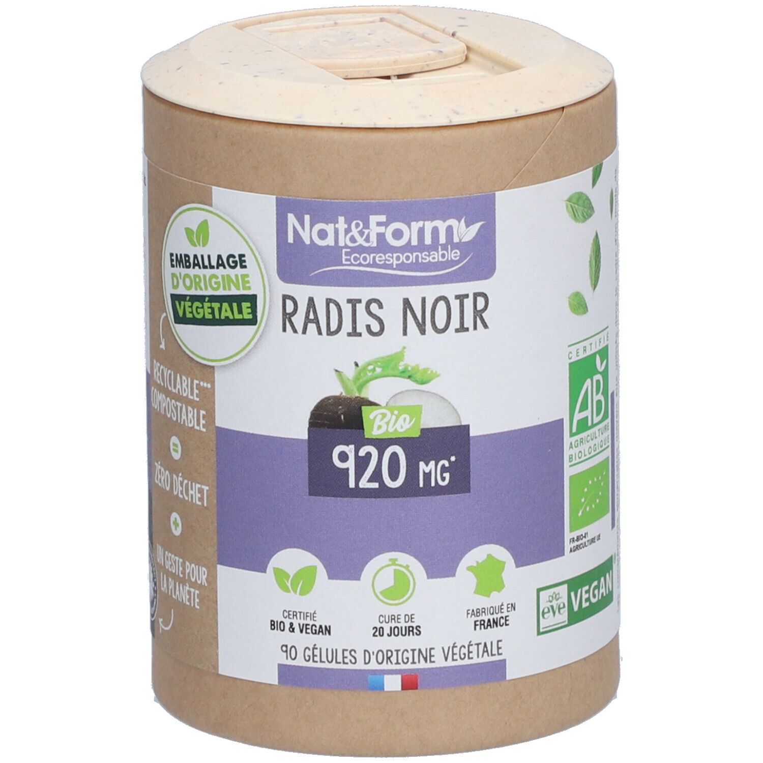 Nat&Form Radis noir Bio en gélules