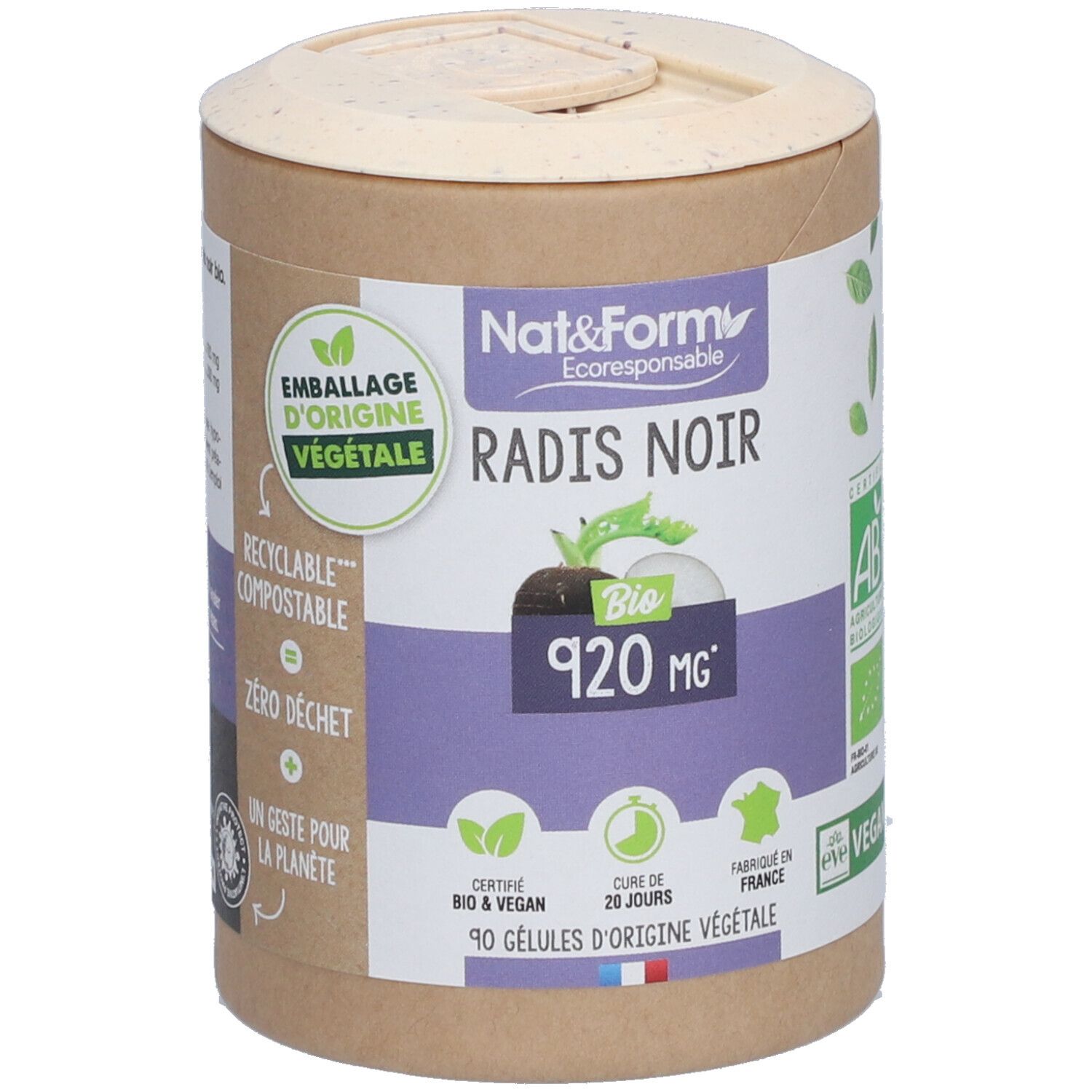 Nat&Form Radis noir Bio en gélules
