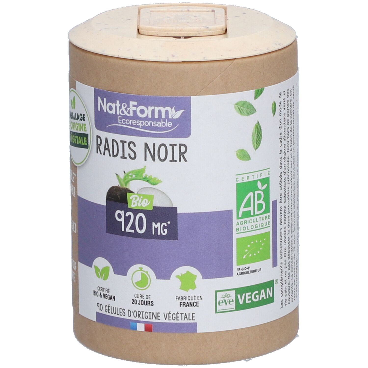 Nat&Form Radis noir Bio en gélules
