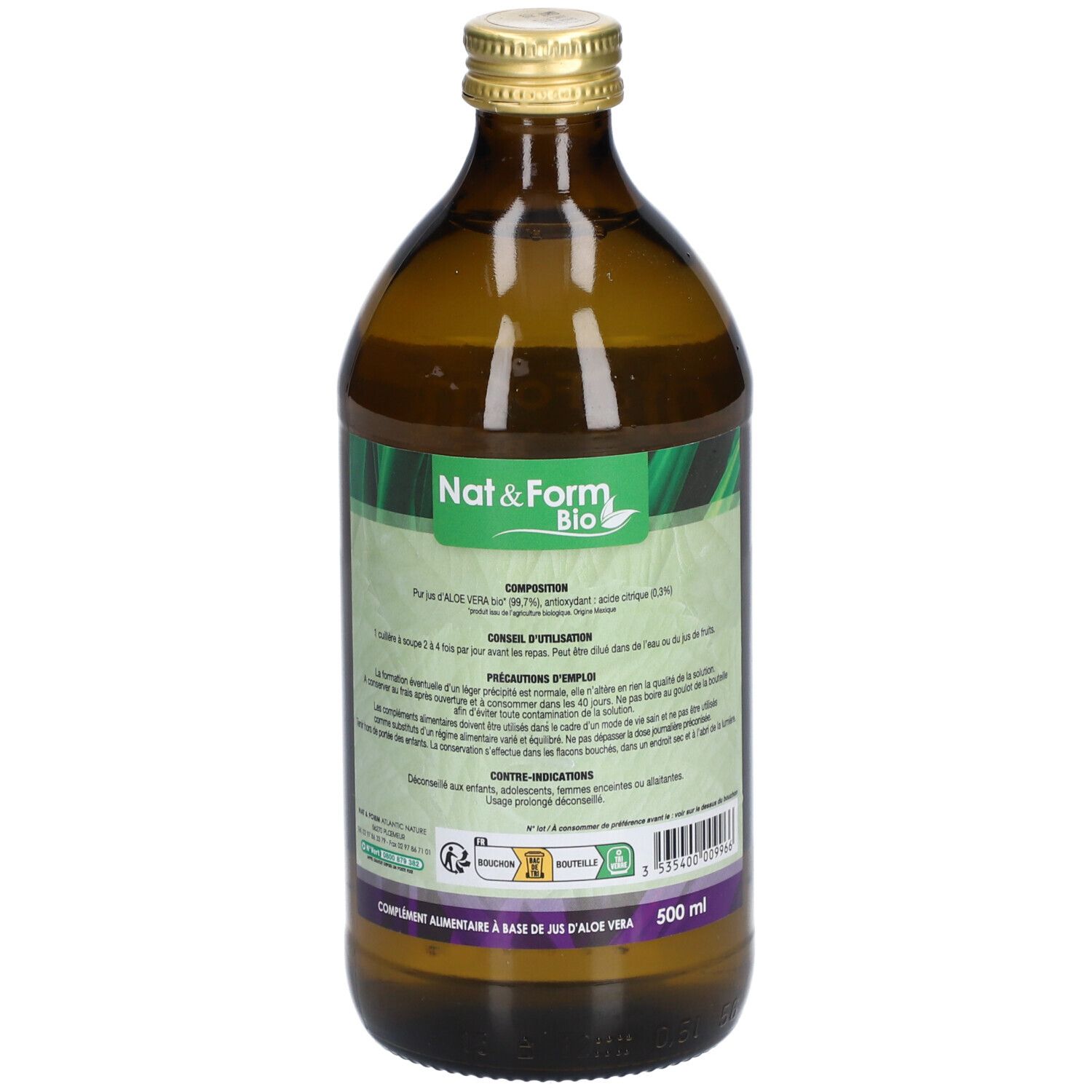 Nat&Form Aloe Vera biologique