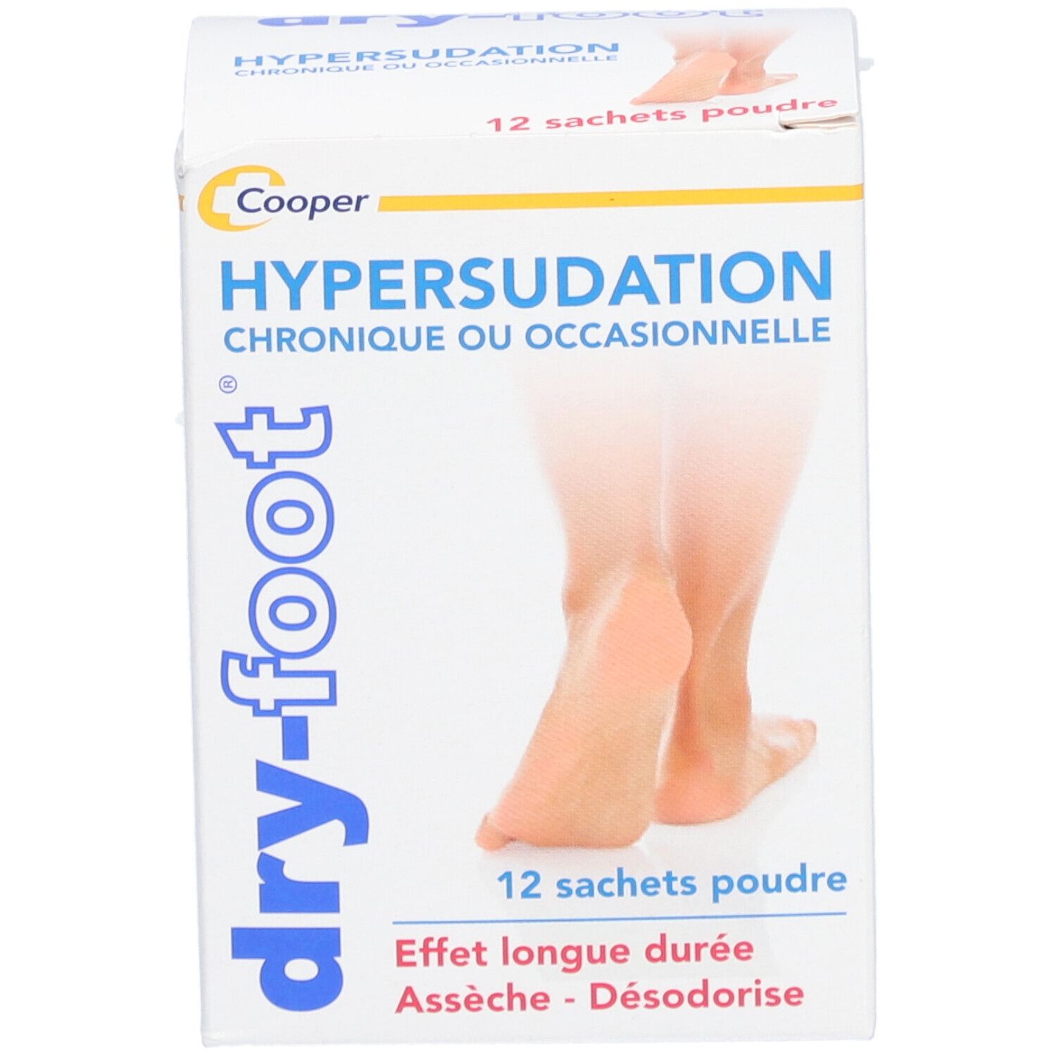 DRY - FOOT POUDRE ANTITRANSPIRANTE SACHET - Poudre podologique antitranspirante.  - bt 12
