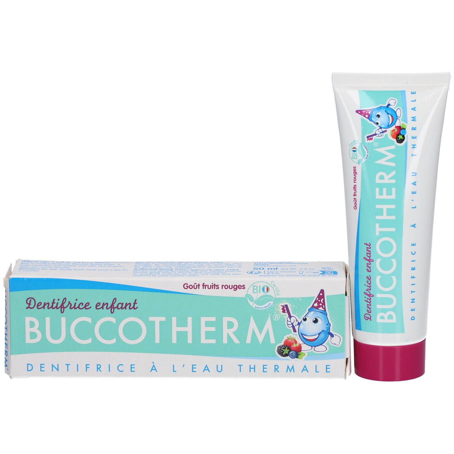 Buccotherm Dentifrice à l'Eau Thermale Enfant Goût Fruits Rouges Bio