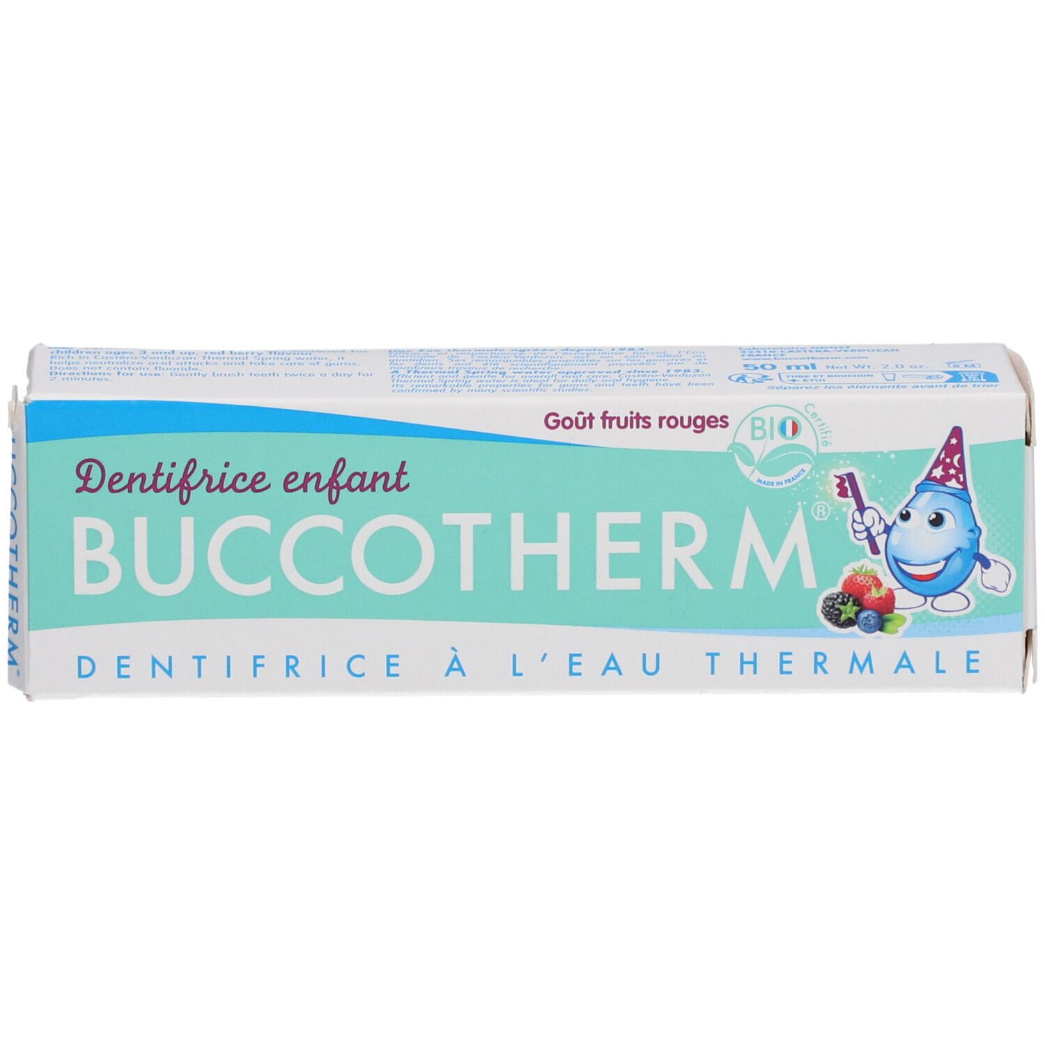 Buccotherm Dentifrice à l'Eau Thermale Enfant Goût Fruits Rouges Bio