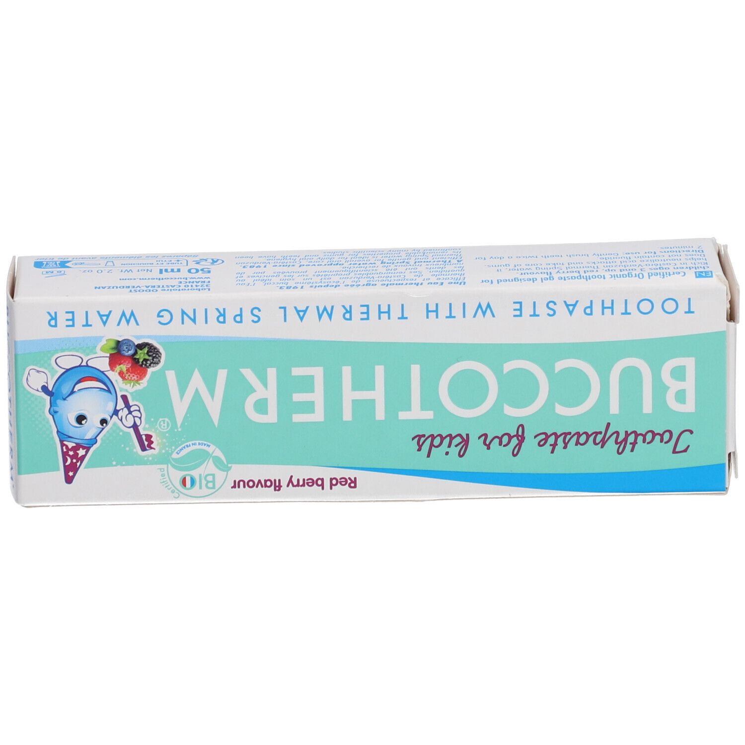 Buccotherm Dentifrice à l'Eau Thermale Enfant Goût Fruits Rouges Bio