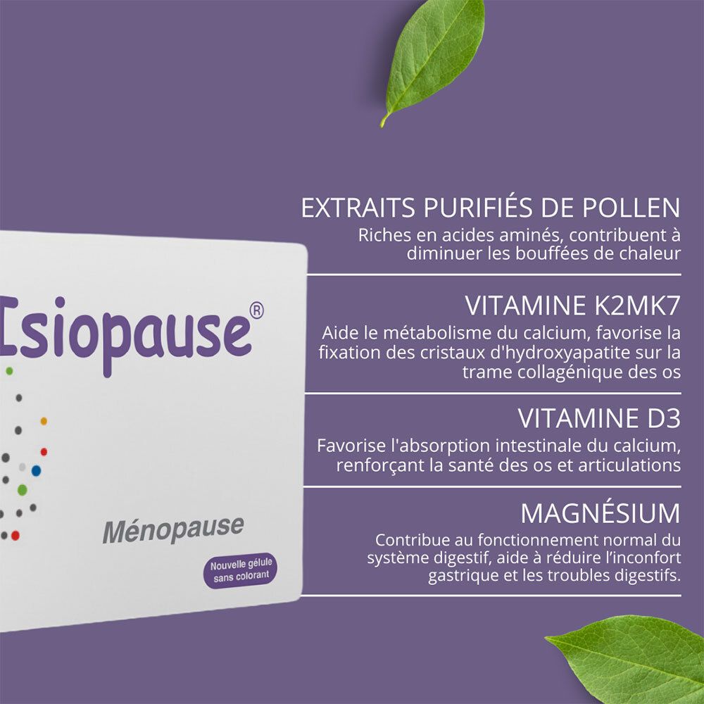 ISIOPAUSE - Gélule, complément alimentaire aux extraits de pollen purifiés.  - bt 60