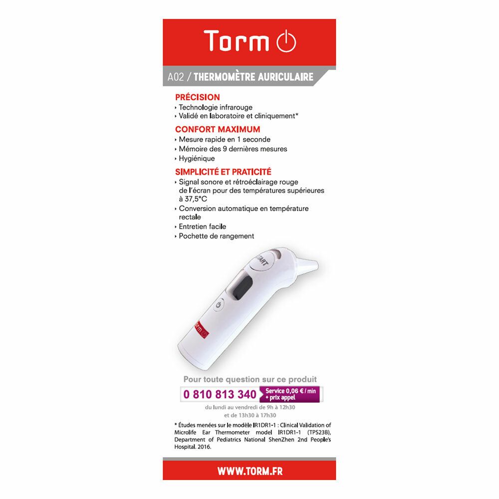 Le thermomètre électronique TORM, précision et simplicité
