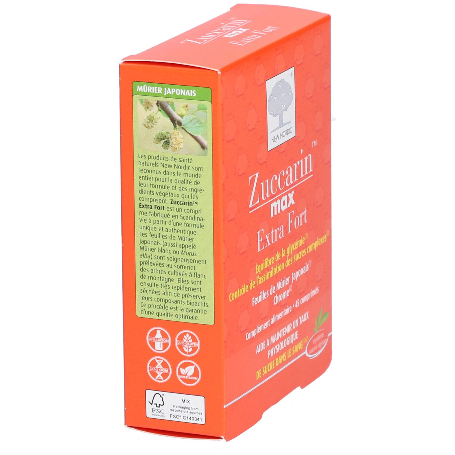New Nordic Zuccarin Max – Régulation du sucre sanguin 45 comprimés