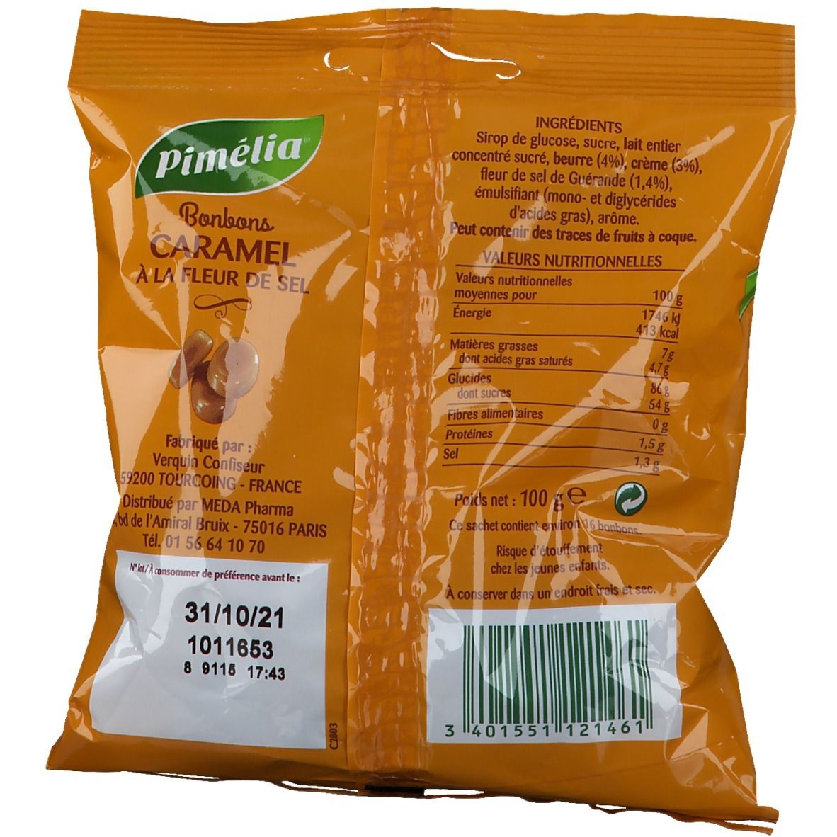 Pimélia® Bonbons Caramel à la Fleur de Sel