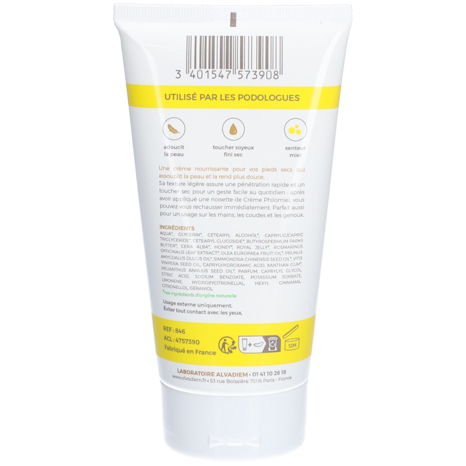 Alvadiem - Crème Philomiel Douceur Pieds Bio