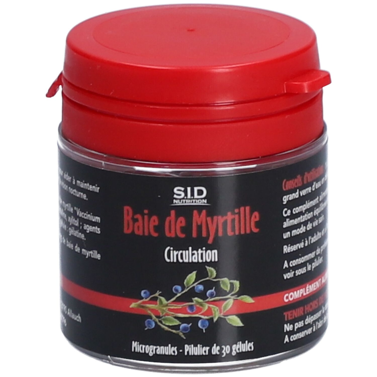 S.I.D Nutrition Baie de Myrtille - Circulation