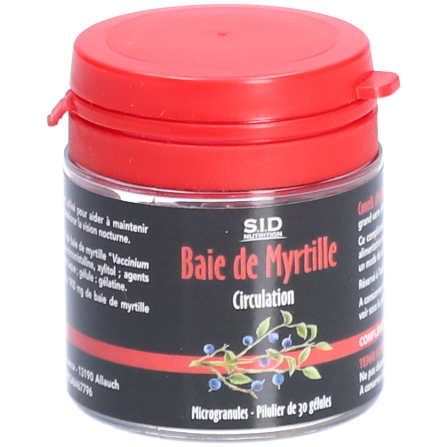 S.I.D Nutrition Baie de Myrtille - Circulation