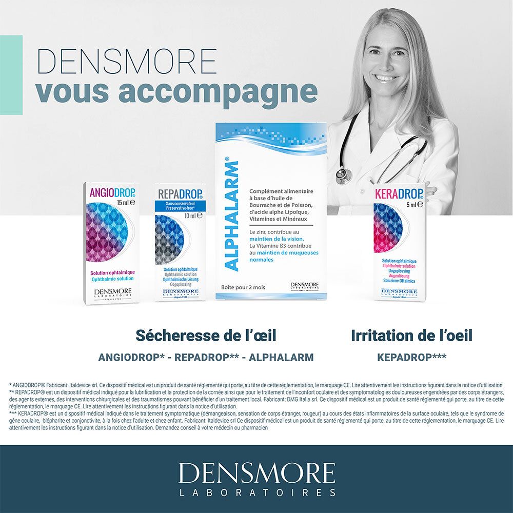 Densmore Keradrop® Solution ophtalmique - Etat inflammatoire de l'œil 5 mL