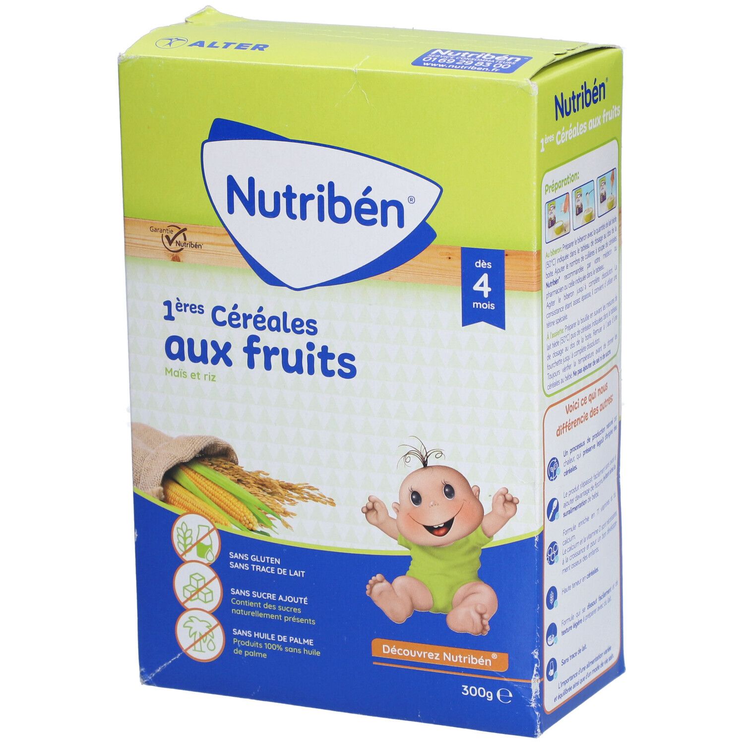 Nutribén® 1ères Céréales aux fruits, Maïs et riz