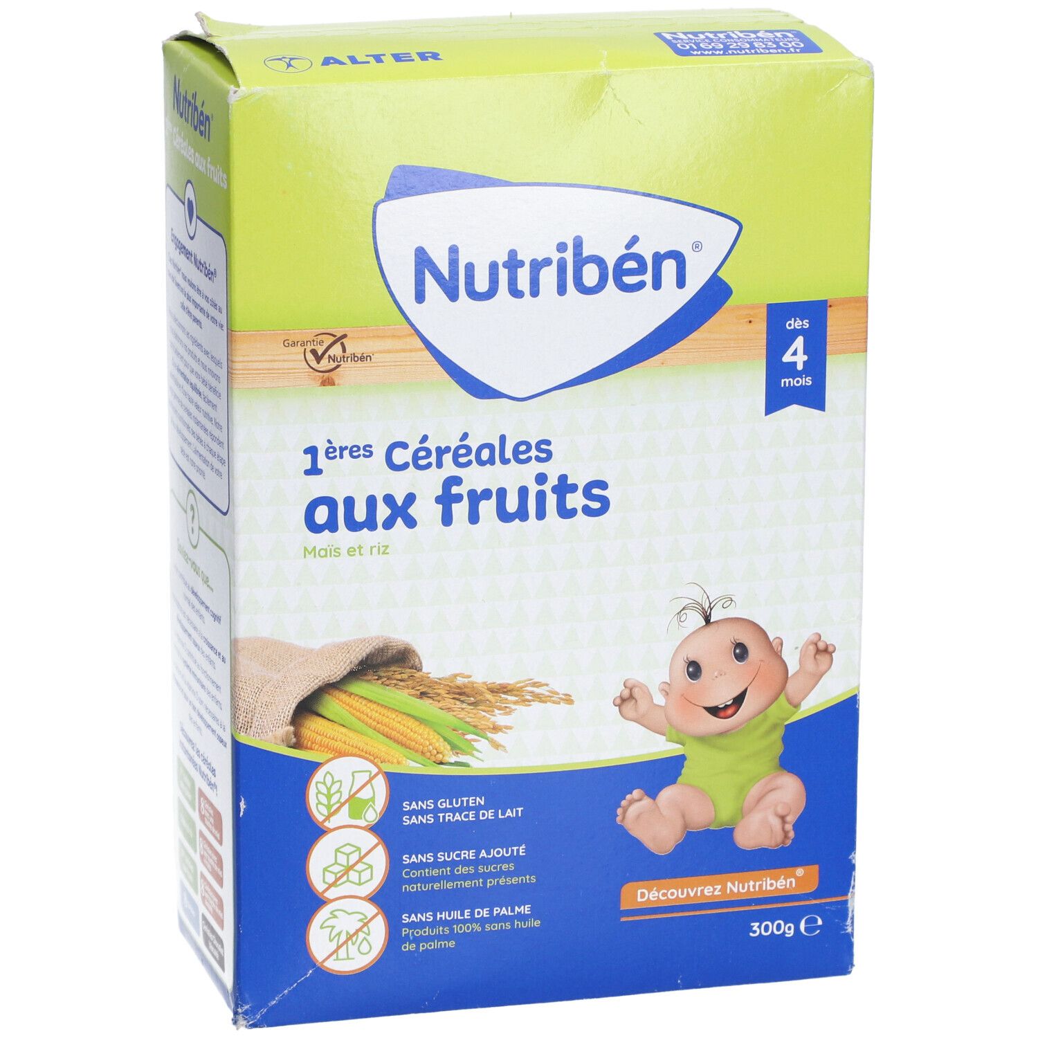 Nutribén® 1ères Céréales aux fruits, Maïs et riz