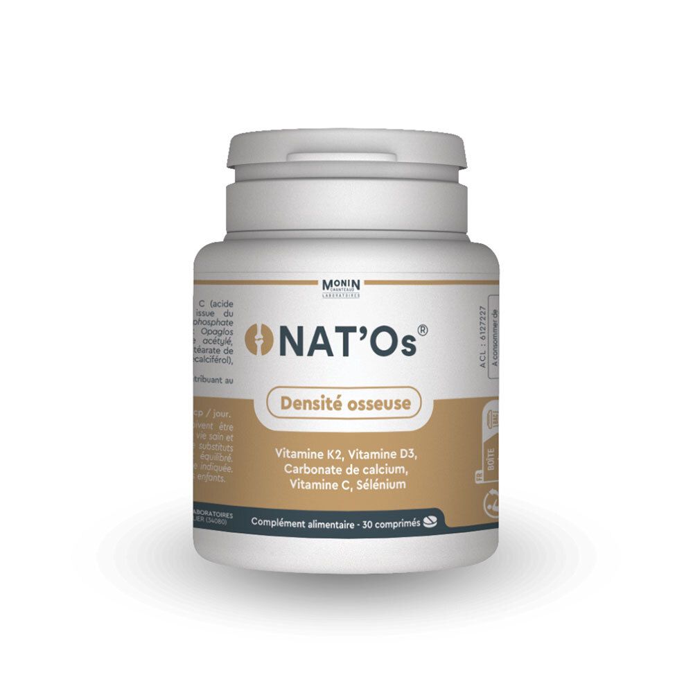 NAT'OS - Comprimé, complément alimentaire à base de vitamines et de minéraux.  - bt 30