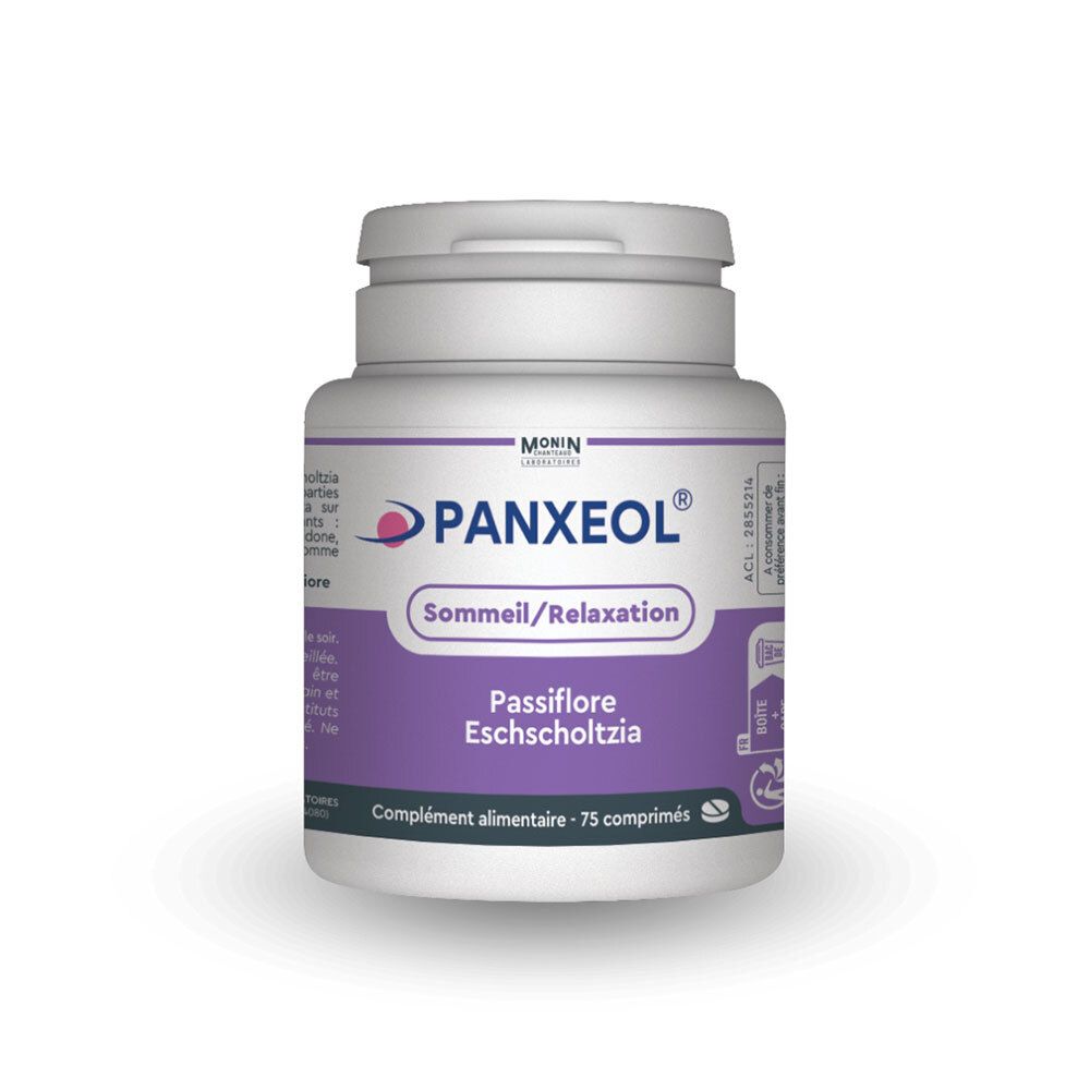 PANXEOL - Comprimé enrobé, complément alimentaire apaisant à base de plantes.  - bt 75
