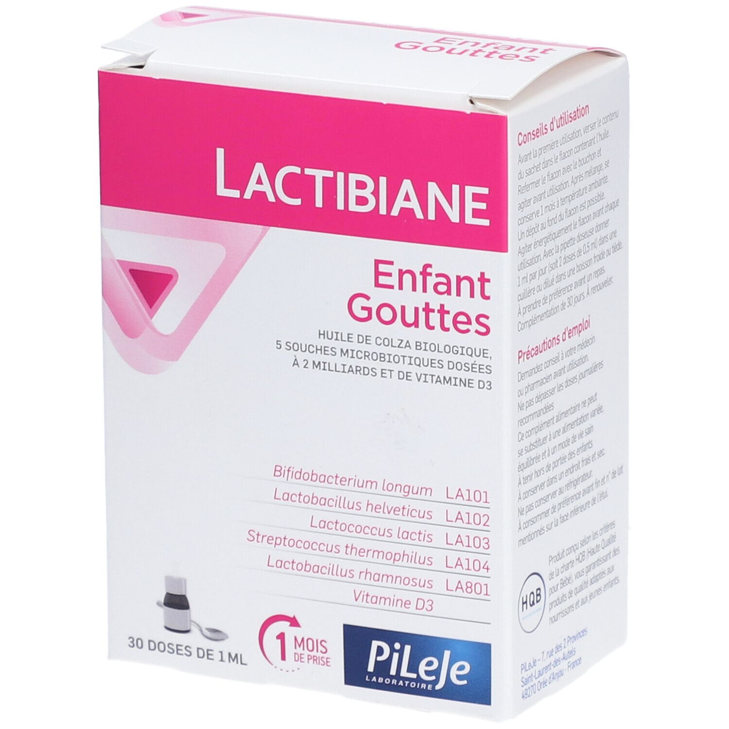 LACTIBIANE ENFANT GOUTTES - Goutte, complément alimentaire à base de 5 souches microbiotiq