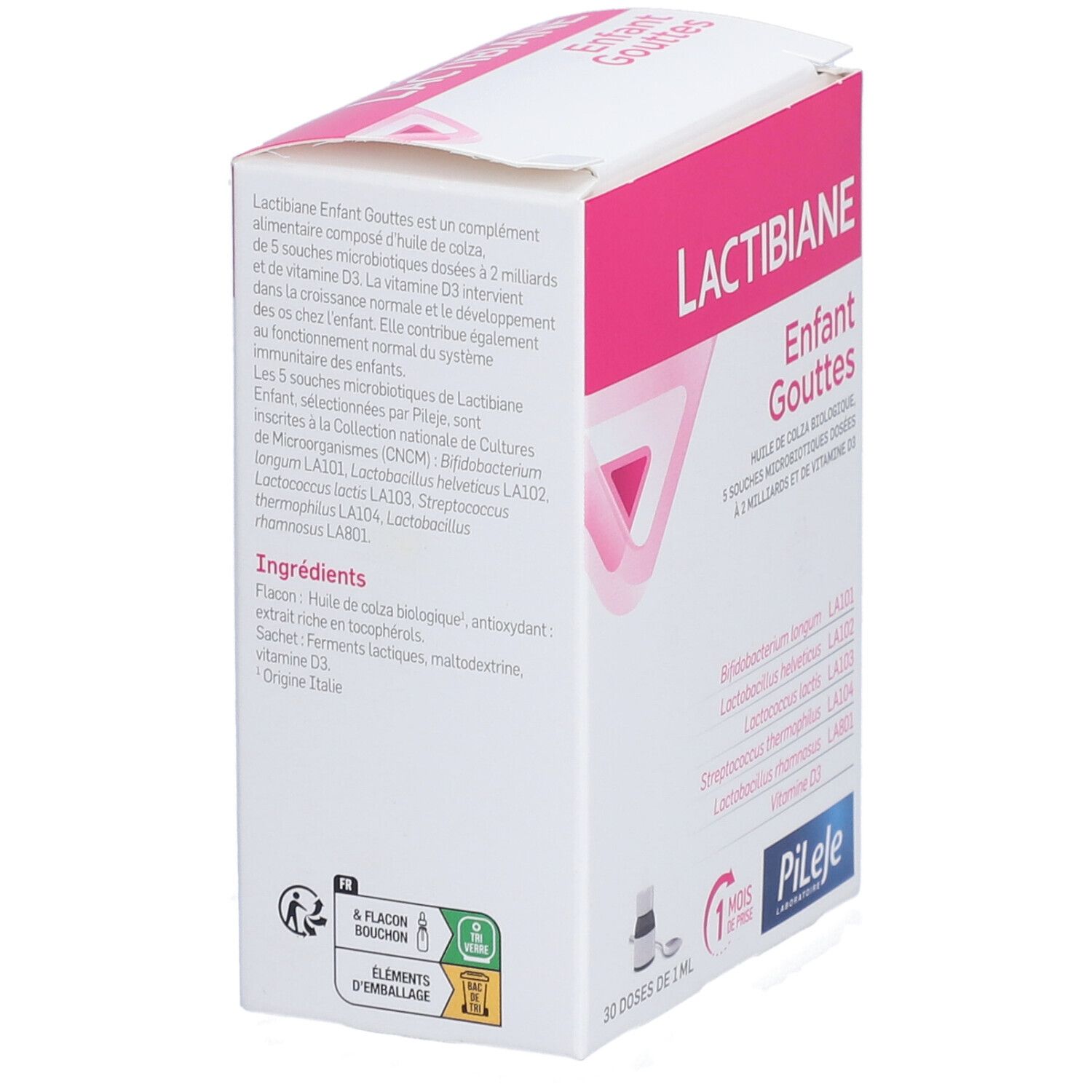 LACTIBIANE ENFANT GOUTTES - Goutte, complément alimentaire à base de 5 souches microbiotiq