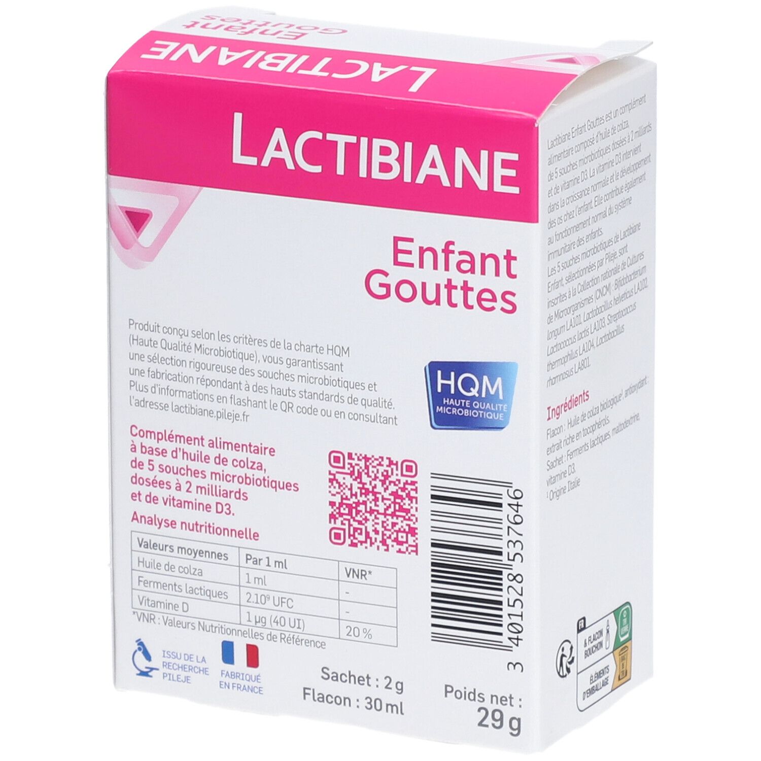 LACTIBIANE ENFANT GOUTTES - Goutte, complément alimentaire à base de 5 souches microbiotiq
