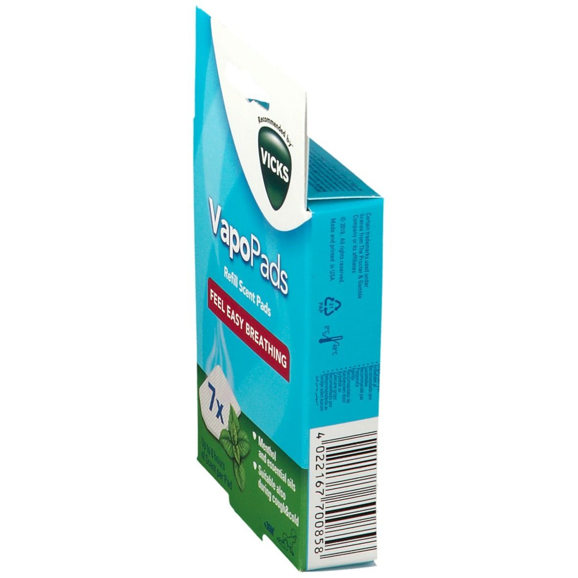 VICKS® Comforting VapoPads® Parfum menthol