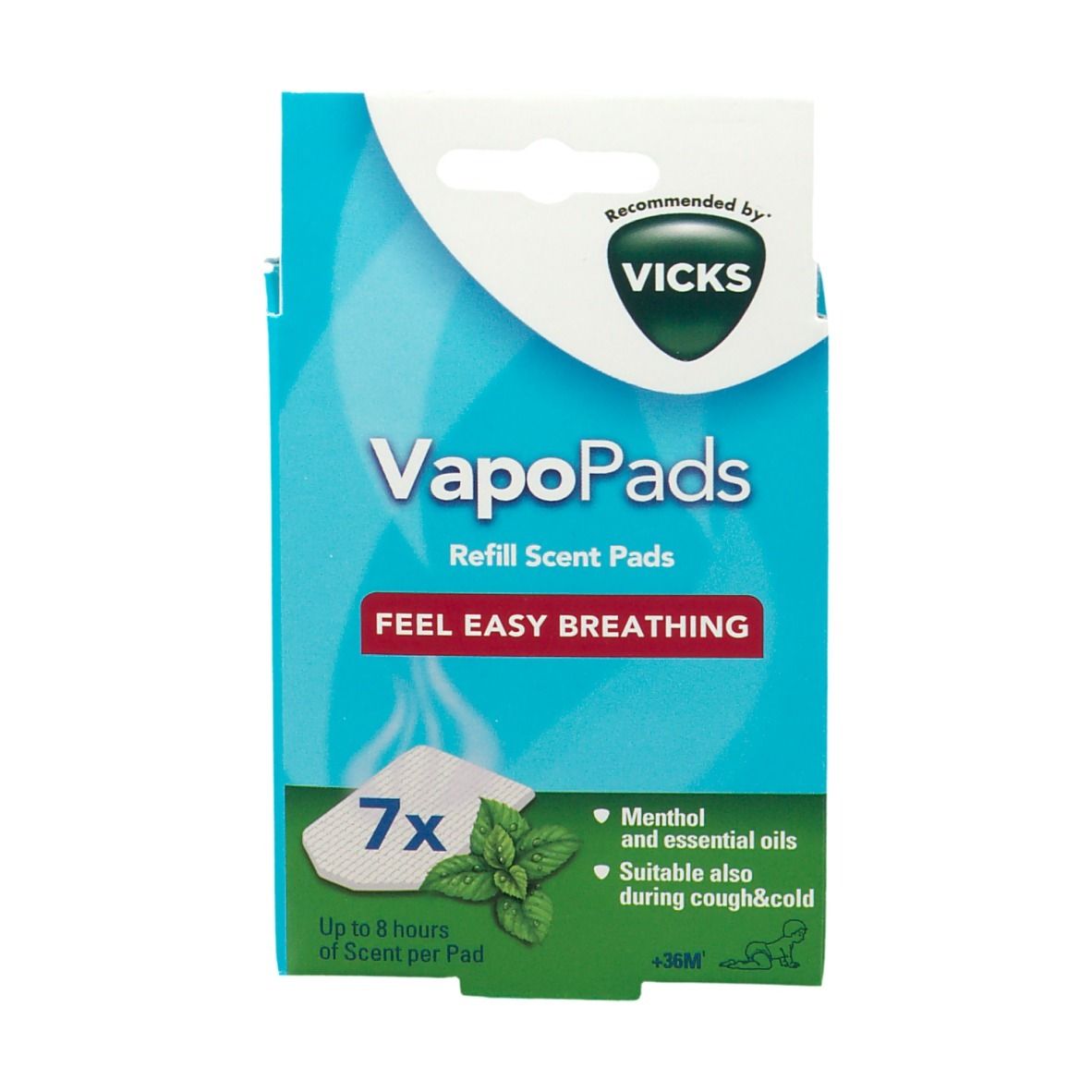 VICKS® Comforting VapoPads® Parfum menthol