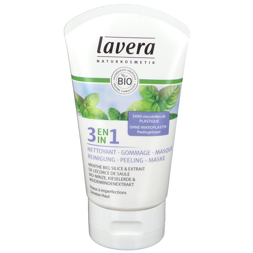lavera 3 en 1 Nettoyant, gommage, masque