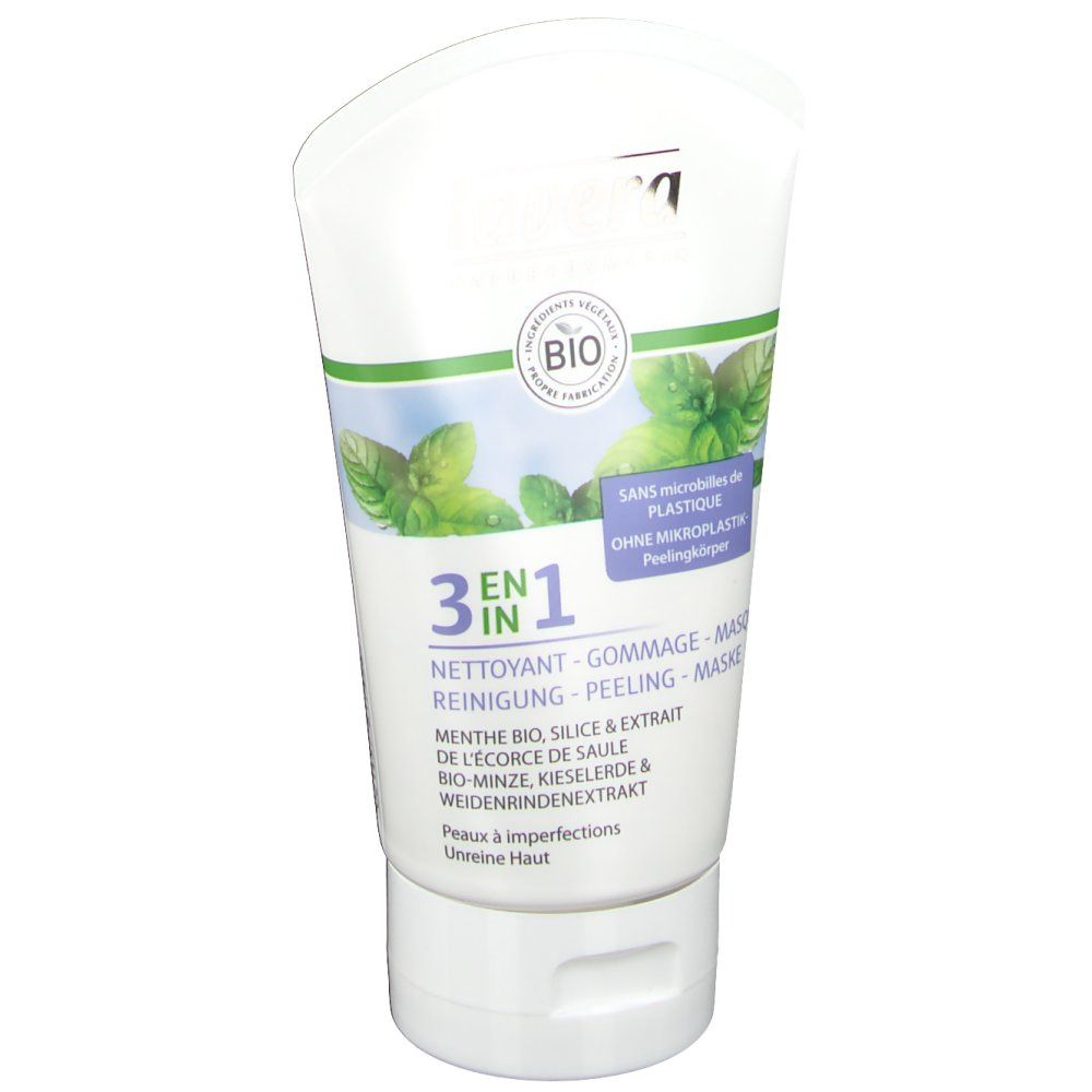lavera 3 en 1 Nettoyant, gommage, masque