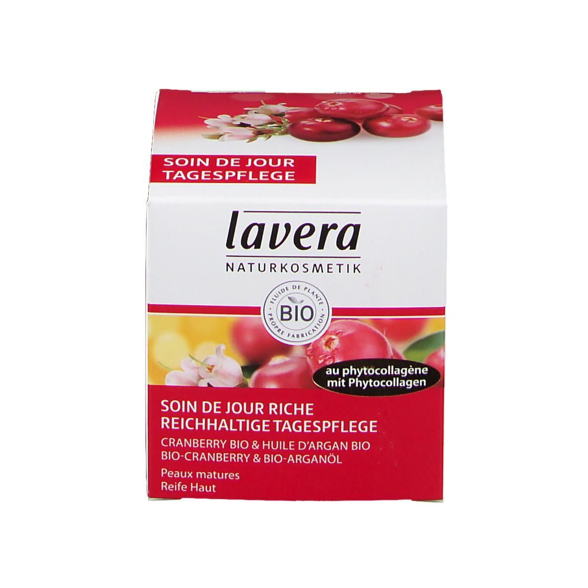 lavera Soin de Jour riche à la cranberry bio et à l'Huile d'Argan bio