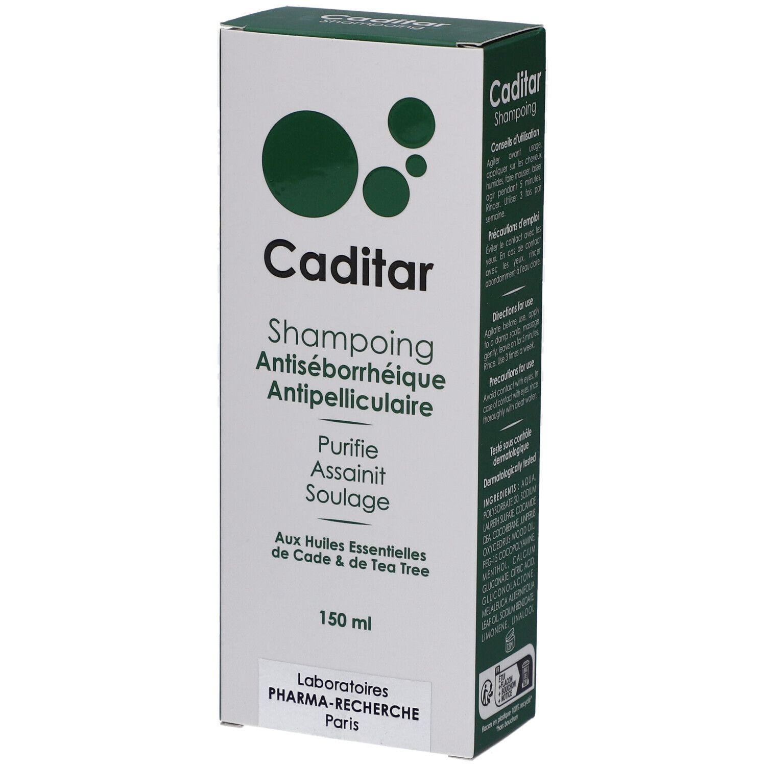 Caditar Shampoing Antiséborrhéique Antipelliculaire