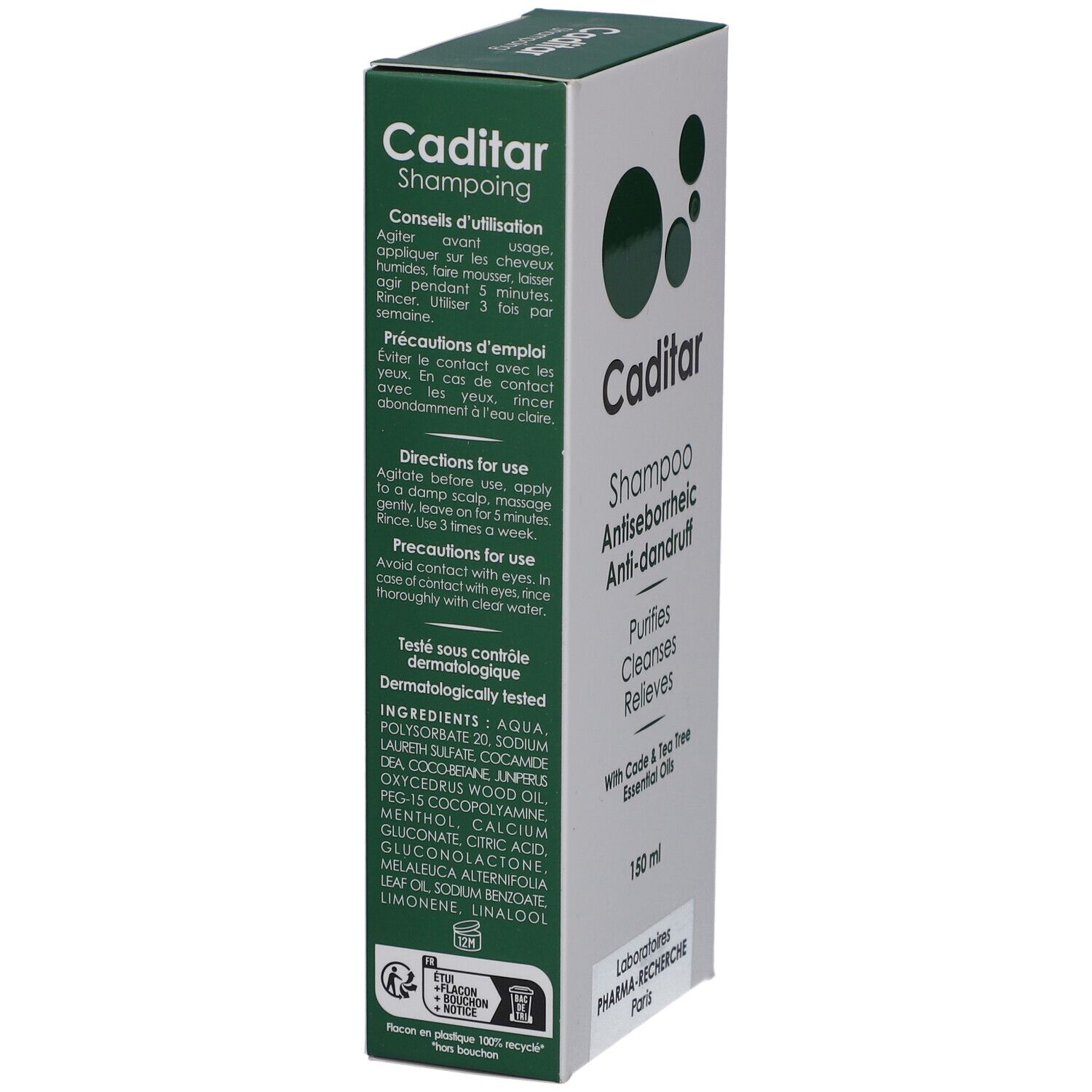 Caditar Shampoing Antiséborrhéique Antipelliculaire