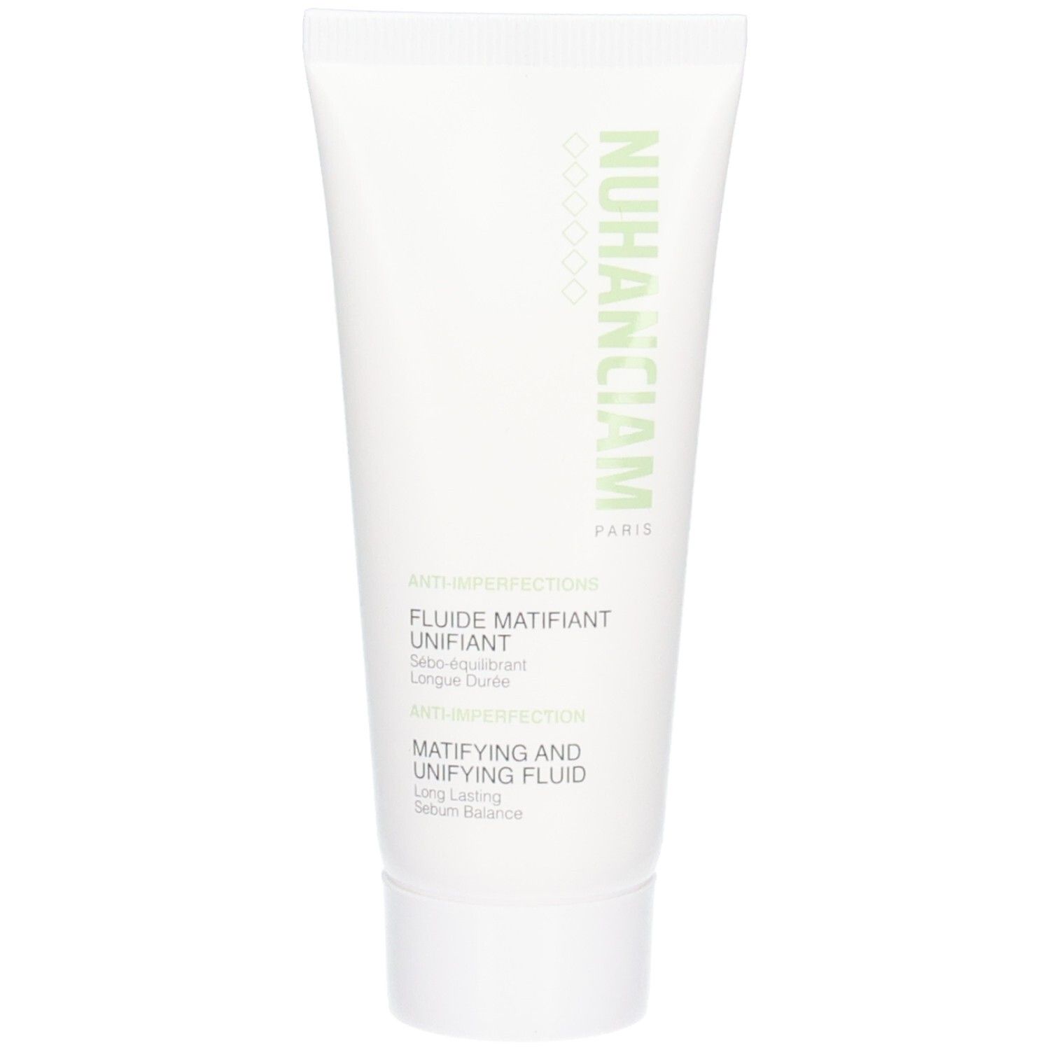 Tube Nuhanciam Fluide Matifiant Unifiant. Anti-Imperfections. Sébo-équilibrant, Longue Durée.