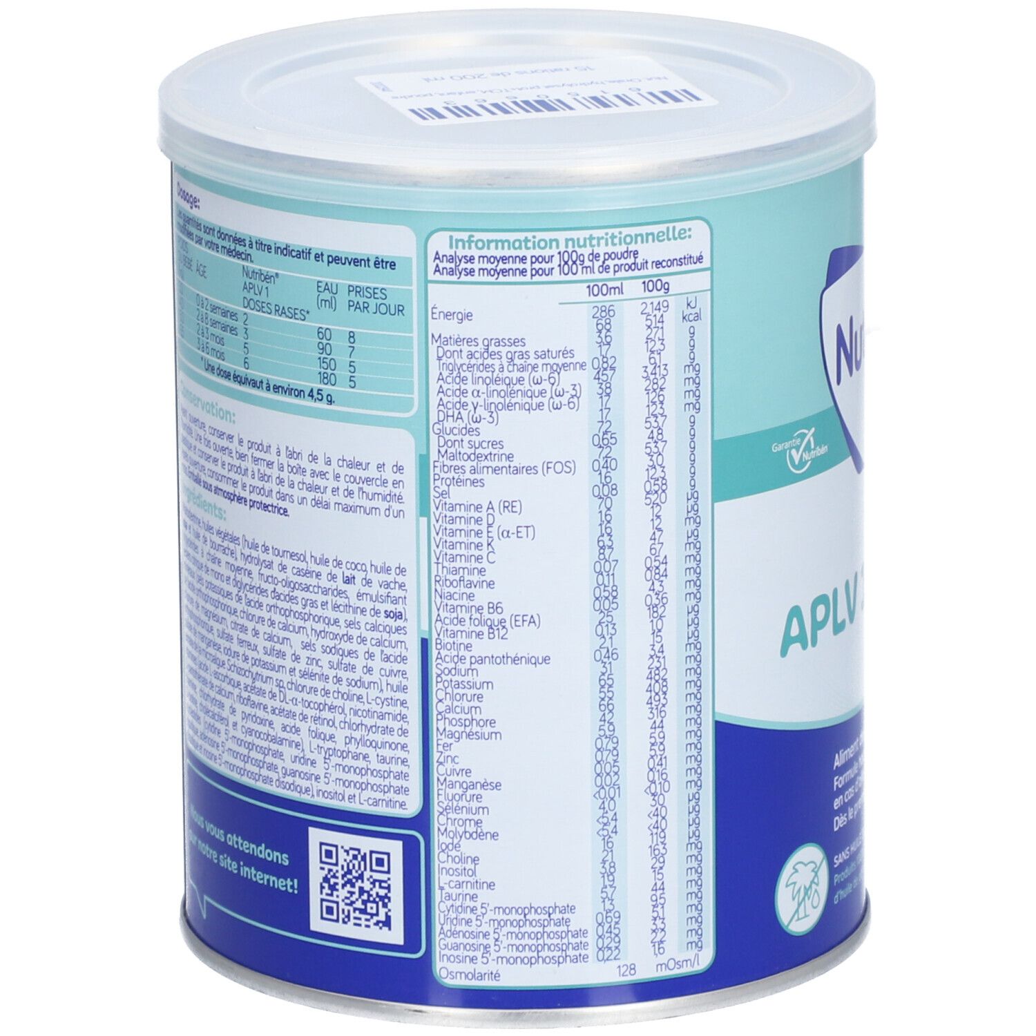 NUTRIBÉN APLV 1 formule infantile sans protéines de lait