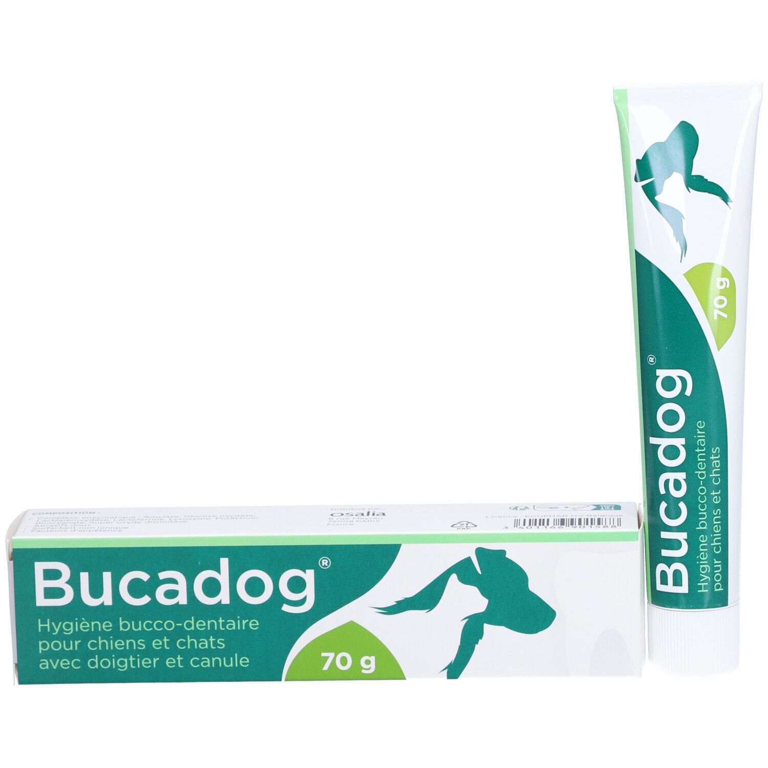 Bucadog® Hygiène buccale pour chiens et chats avec doigtier et canule