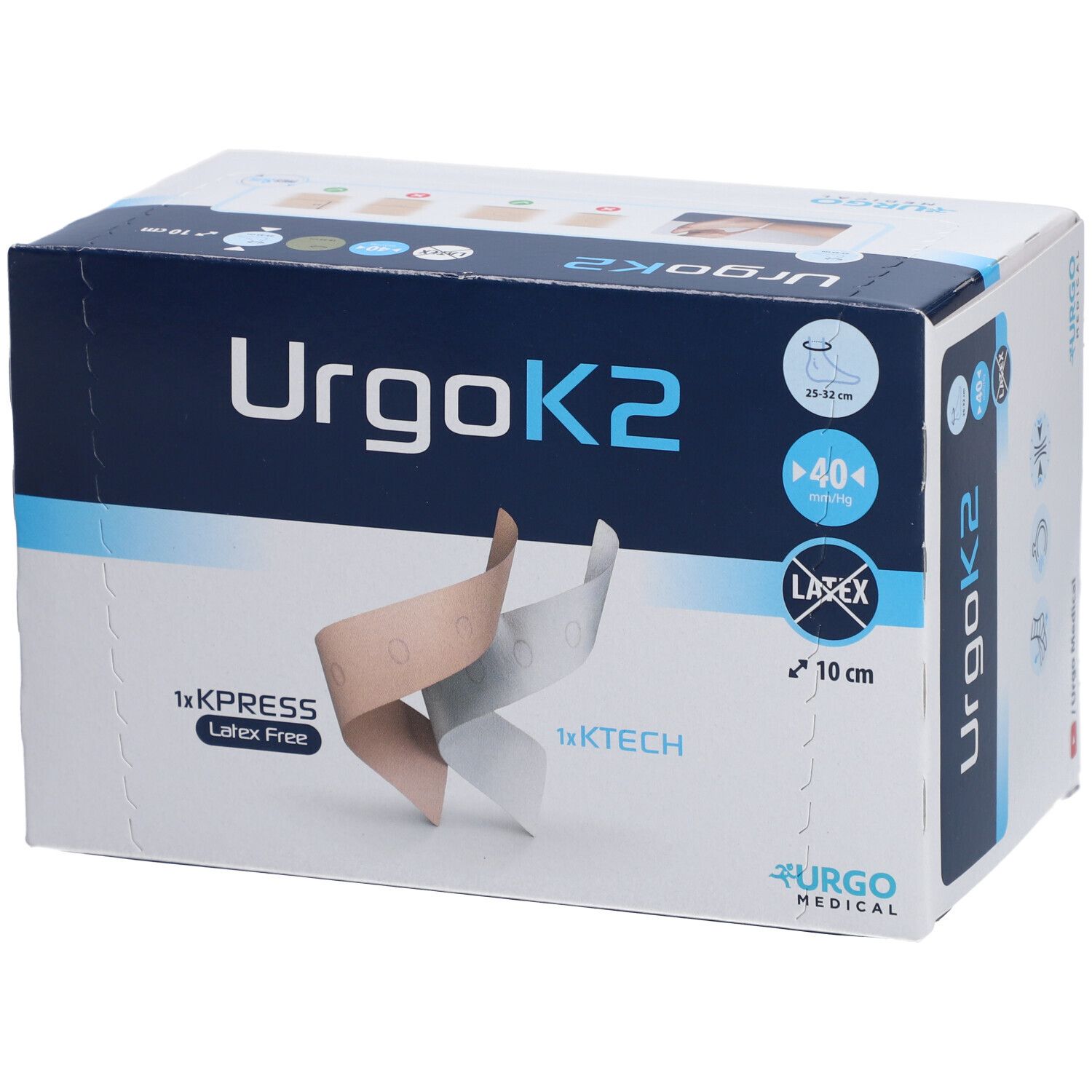 URGOK2 LATEX FREE bandages MULTITYPE système de COMPRESSION VEINEUSE BI-BANDE 25-32CM LARG