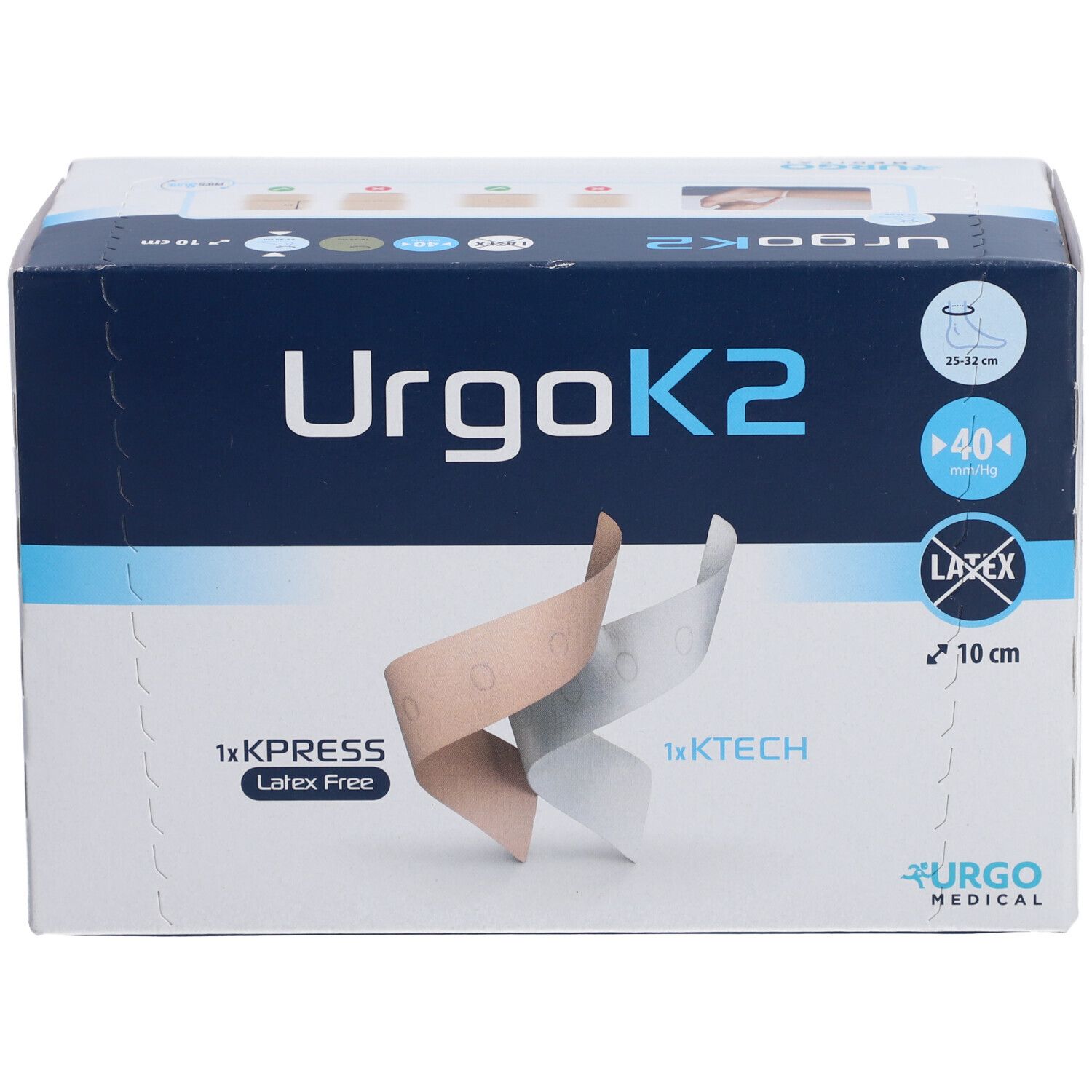 URGOK2 LATEX FREE bandages MULTITYPE système de COMPRESSION VEINEUSE BI-BANDE 25-32CM LARG