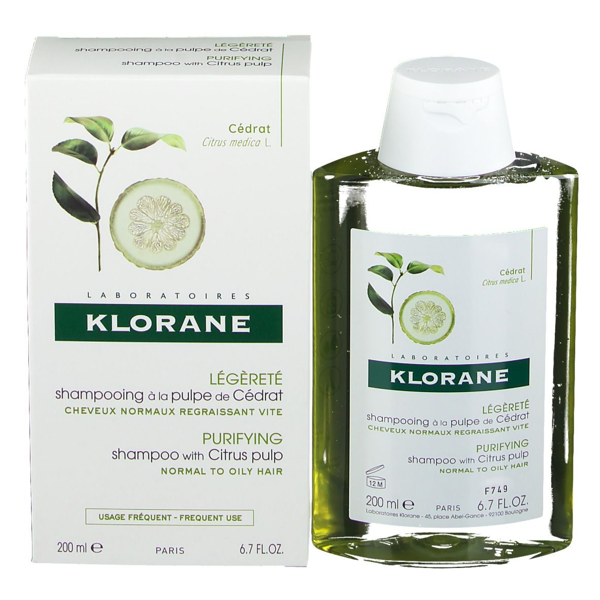 Klorane shampoing à la pulpe de cédrat