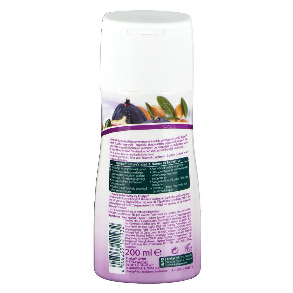 Kneipp® Crème Douche Douceur Lactée - Lait de figue Huile d’argan