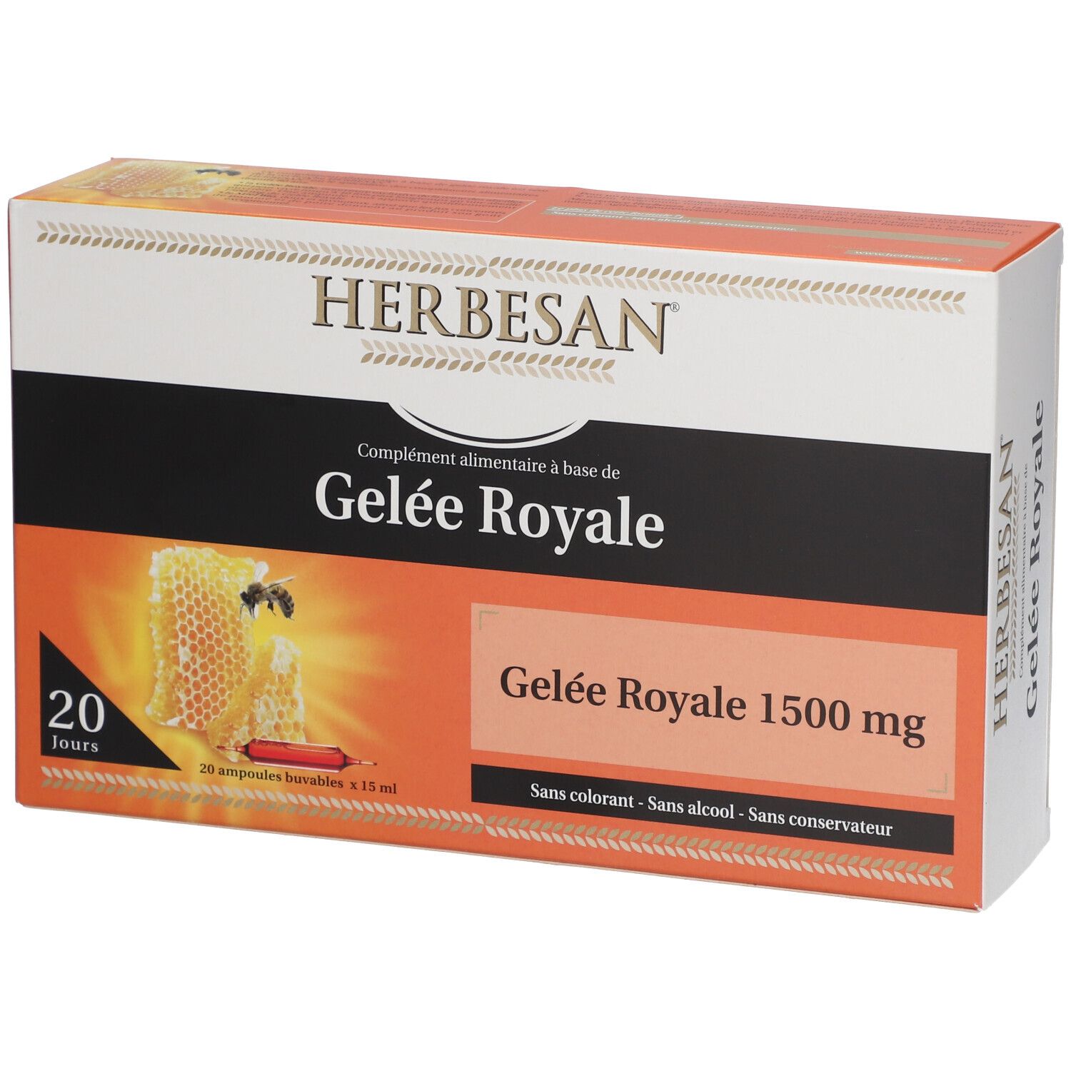 HERBESAN® Gelée Royale 1500 mg Ampoule 20 pc(s) Redcare Pharmacie