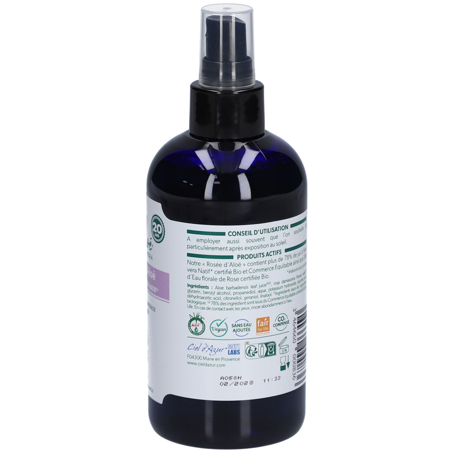 Pur Aloé Rosee D'aloe Vera Hydratation Visage Bio